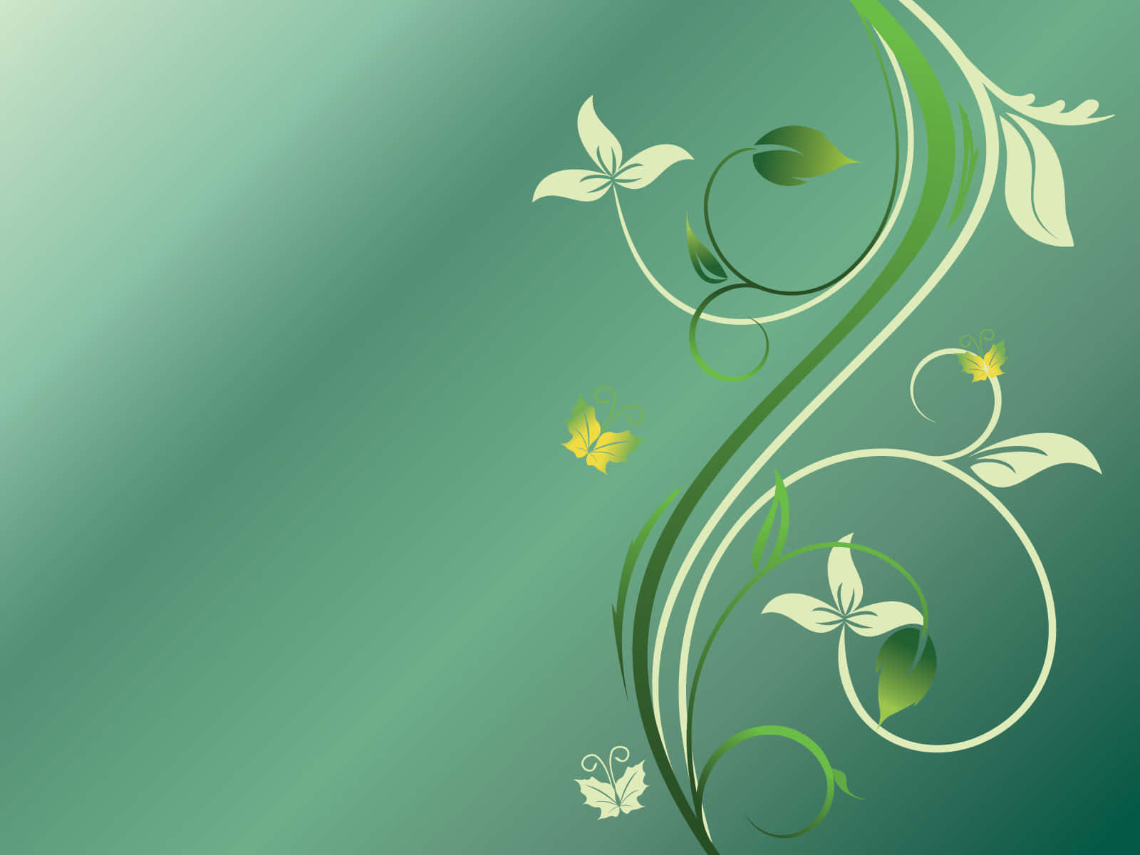 Fondo de diseño floral verde claro Fondos de pantalla