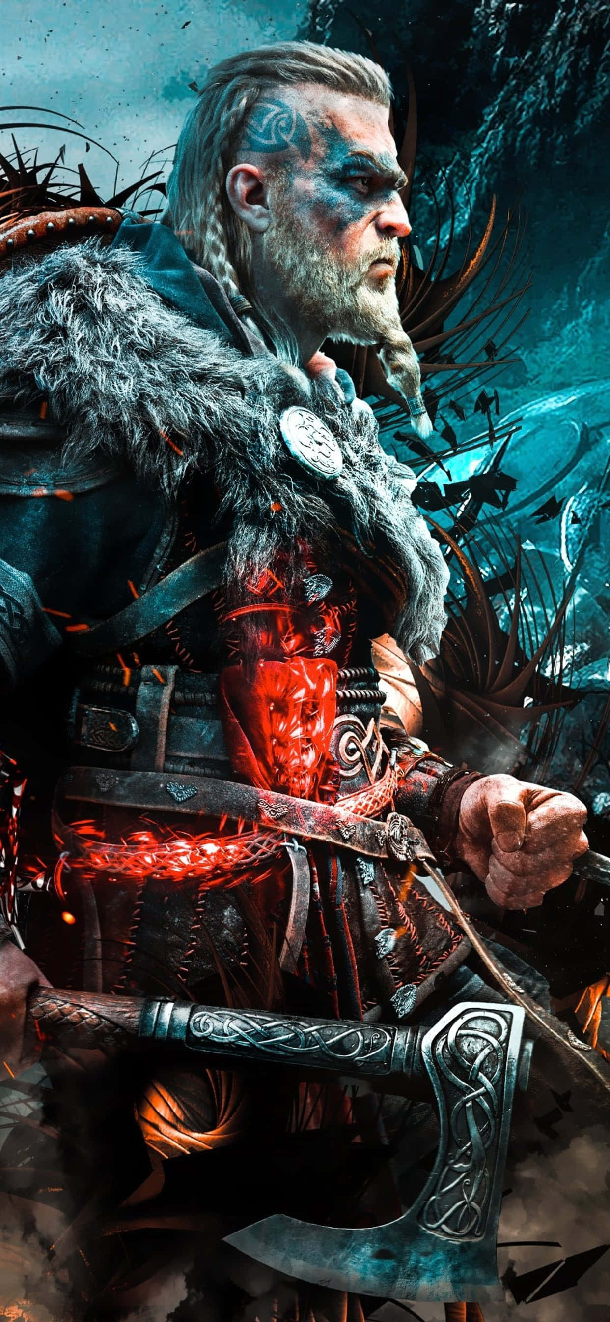 Fondo de Eivor Varinsdottir para iPhone Xs Max Assassin's Creed Valhalla Fondos de pantalla