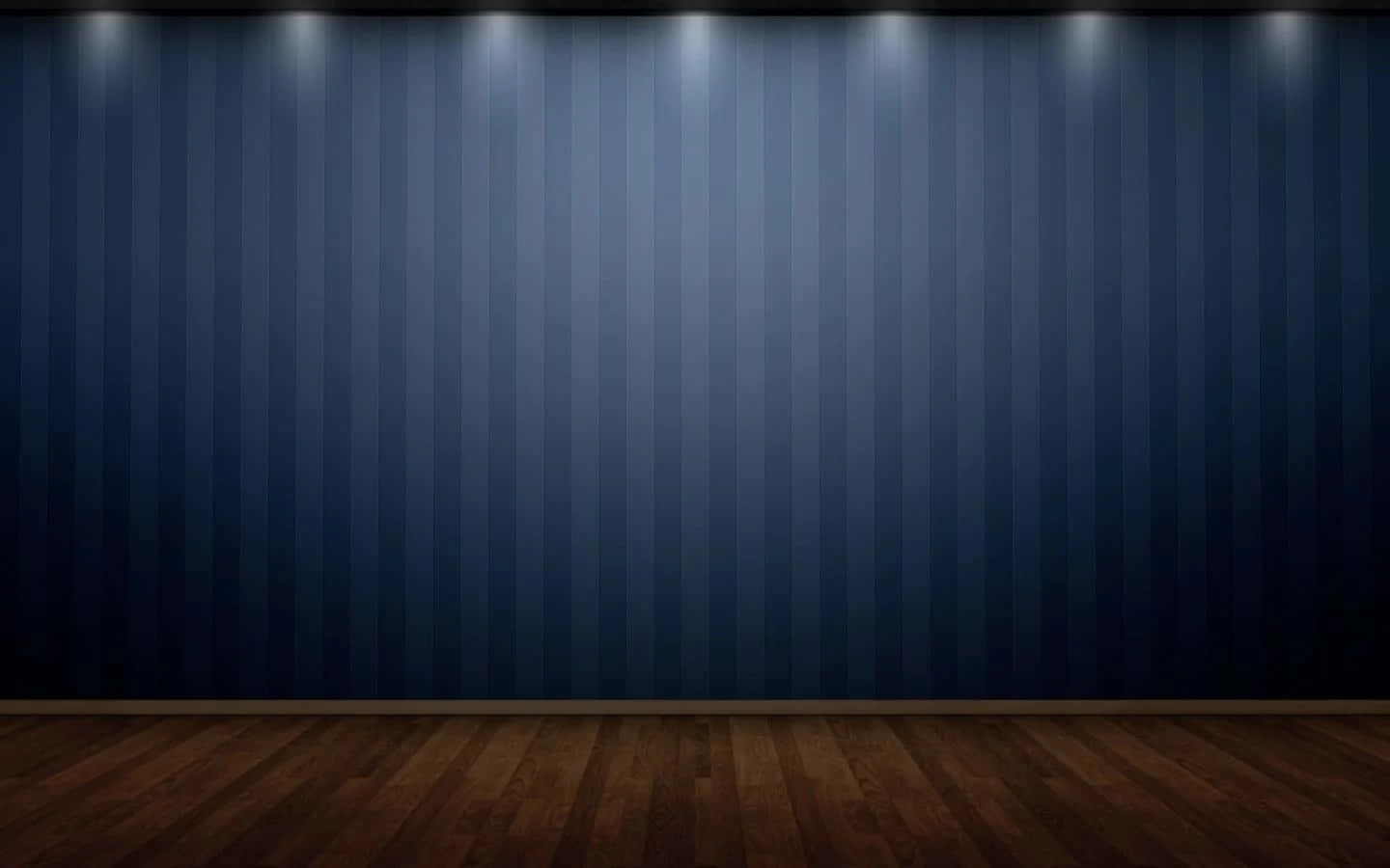 Fondo de escenario con rayas azules y piso de madera Fondos de pantalla