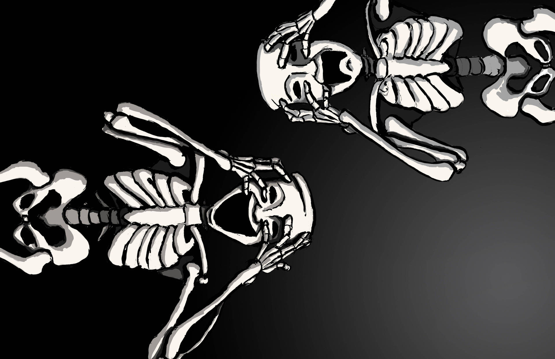 Calaveras con Máscaras de Teatro para Escritorio