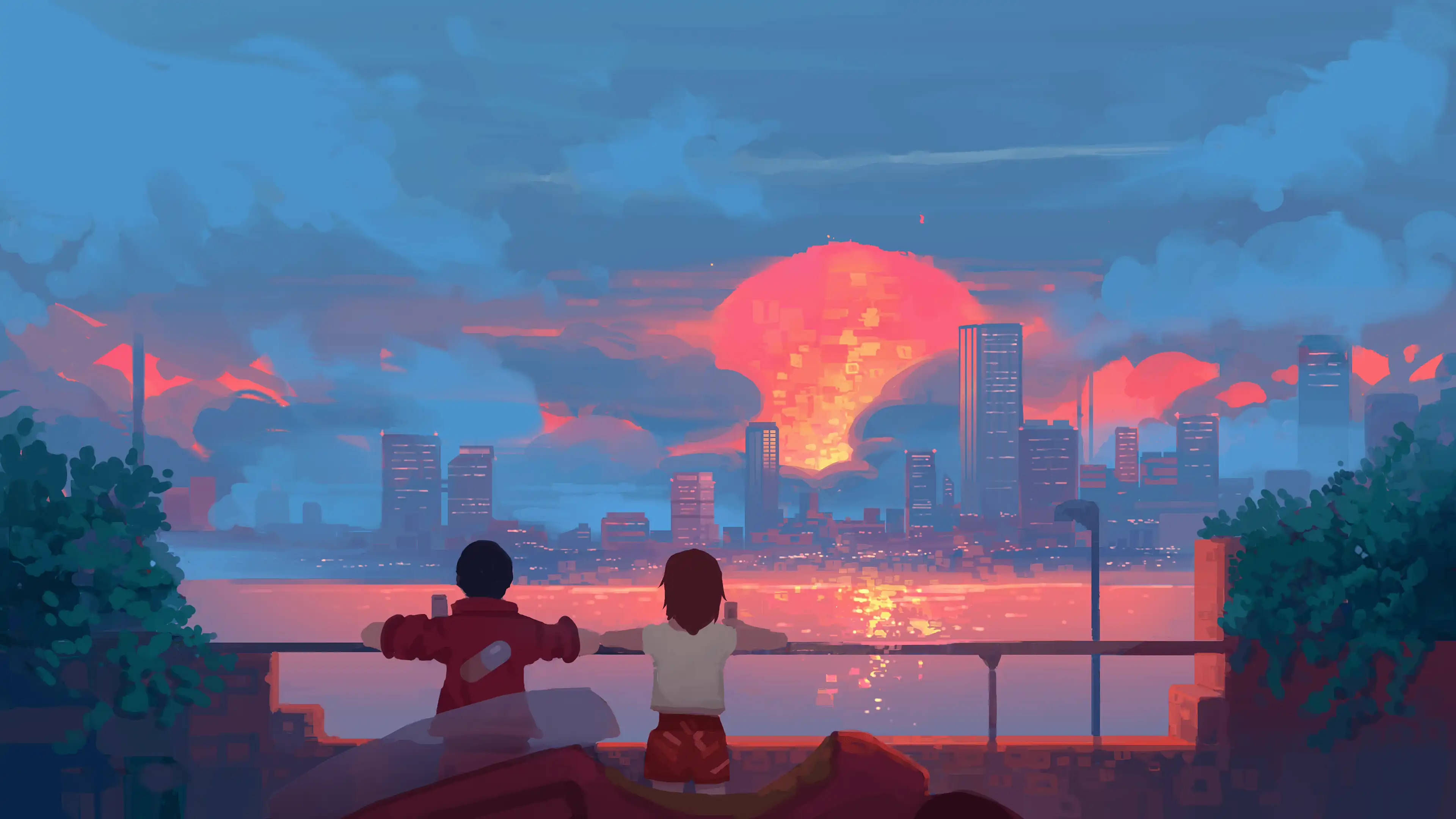 Fondo de escritorio de arte anime estético de Akira Fondos de pantalla