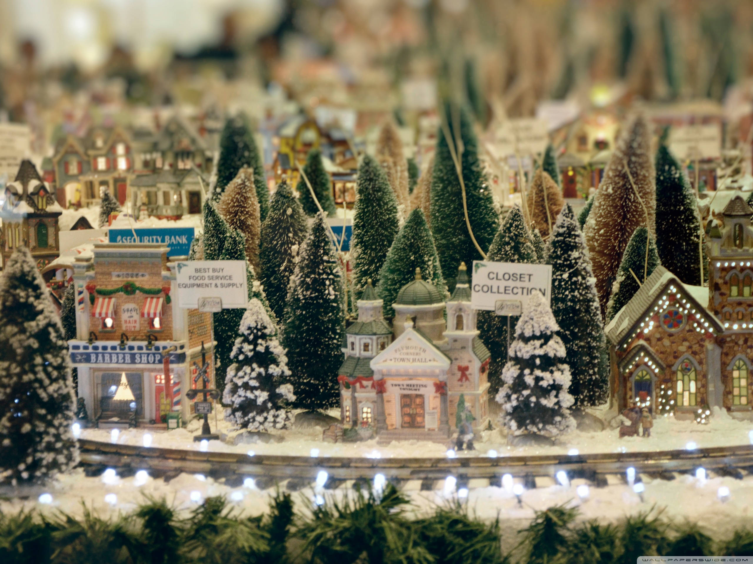 Fondo de escritorio de pueblo navideño genial Fondos de pantalla