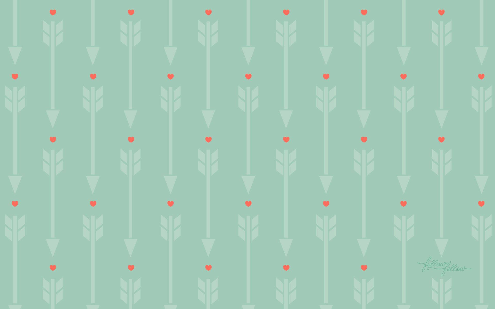 Fondo de escritorio de San Valentín con flecha y amor Fondos de pantalla