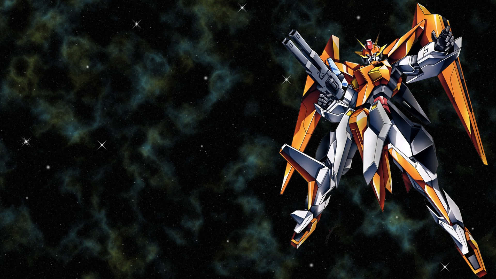 Fondo de escritorio de Gundam naranja y blanco Fondos de pantalla