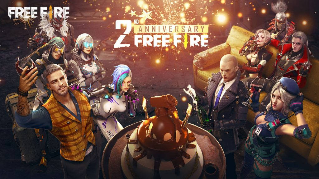 Fondo de escritorio del segundo aniversario de Free Fire Fondos de pantalla