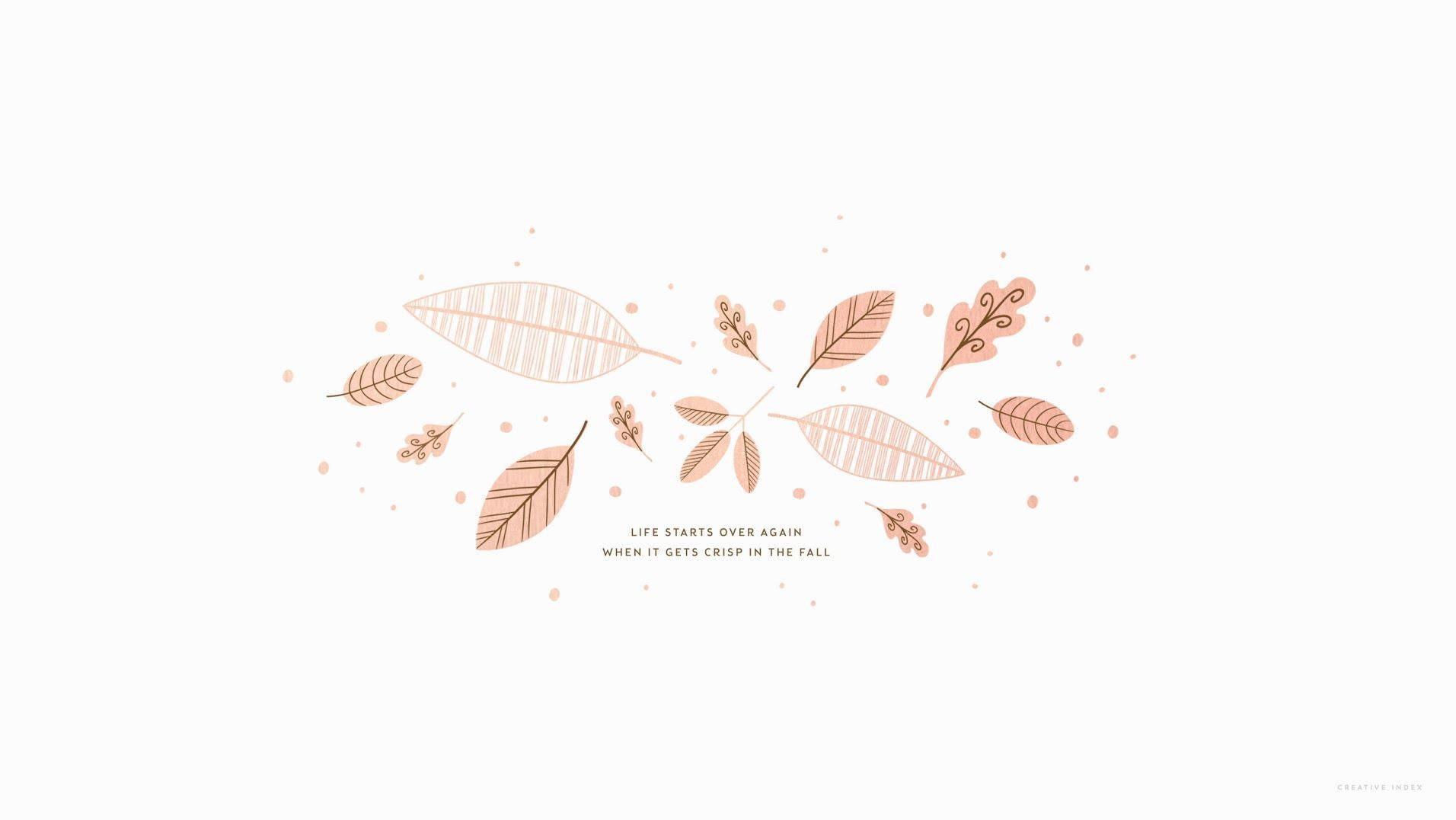 Fondo de Escritorio Estético Minimalista de Hojas de Otoño Fondos de pantalla