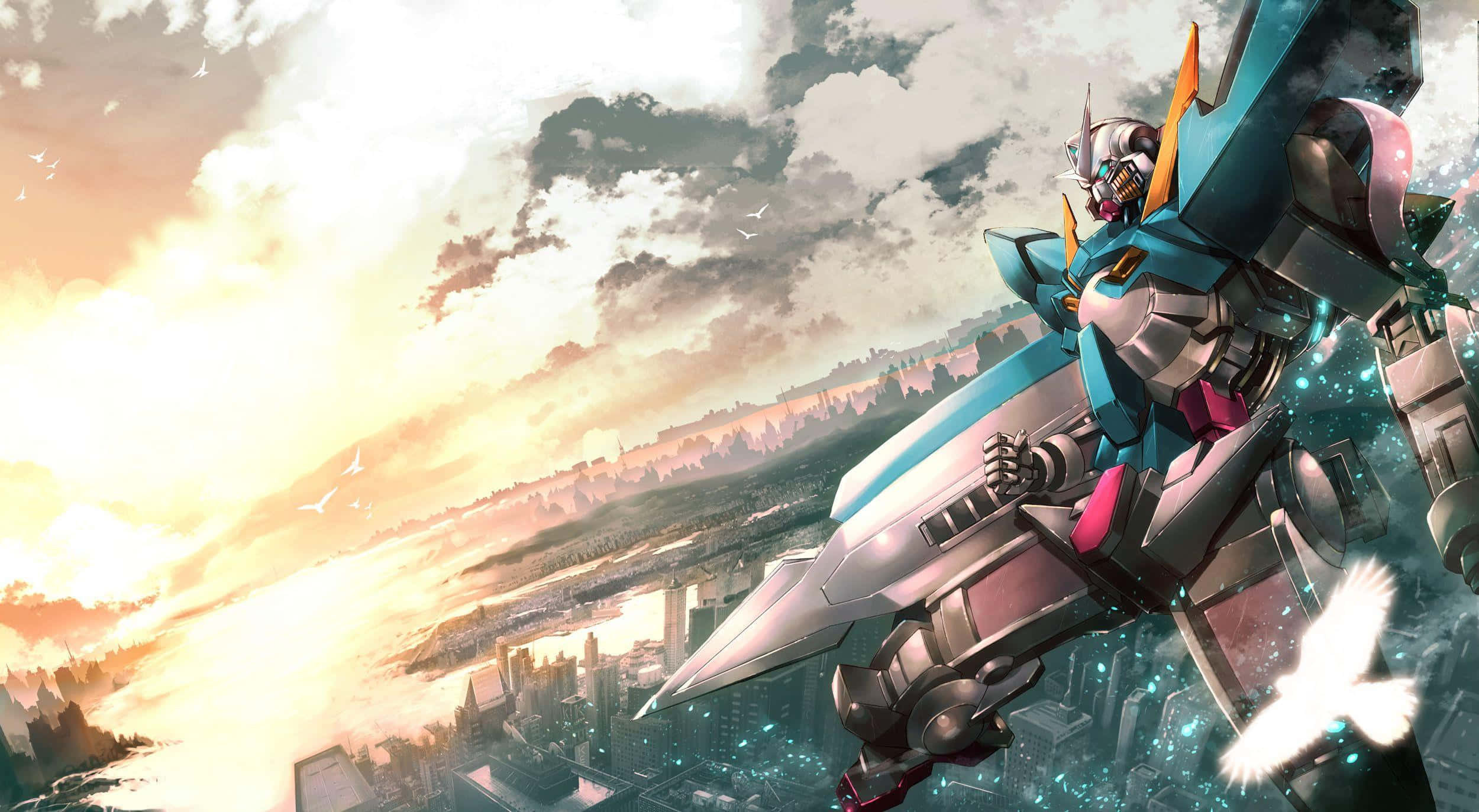 Fondo de escritorio Gundam verde azulado Fondos de pantalla