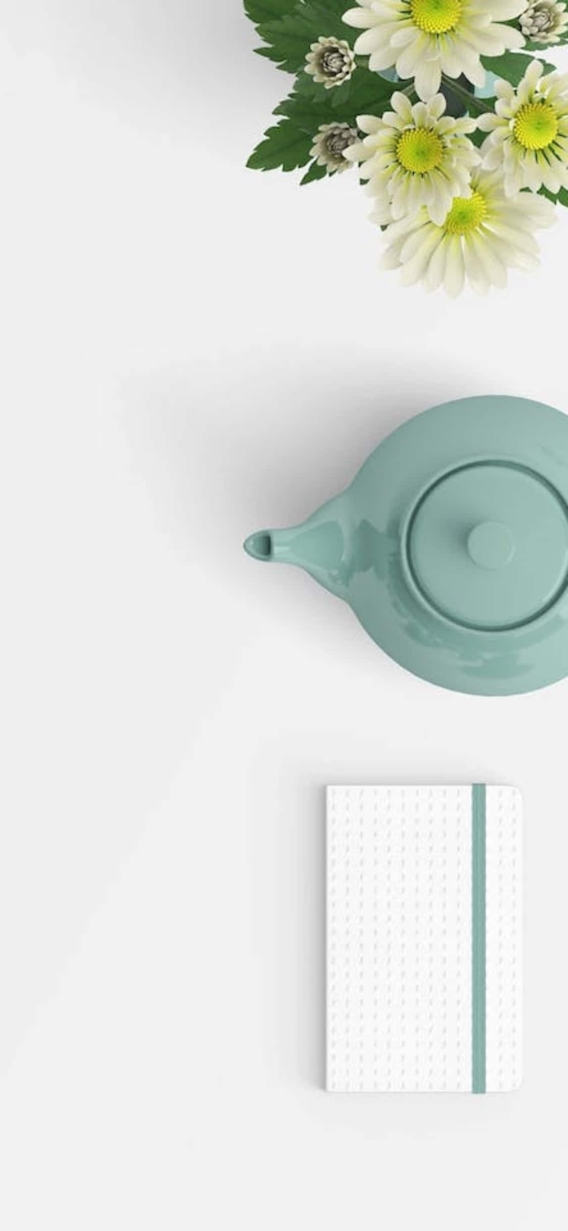 Fondo de Escritorio para iPhone X con Taza de Té Azul Pastel Fondos de pantalla