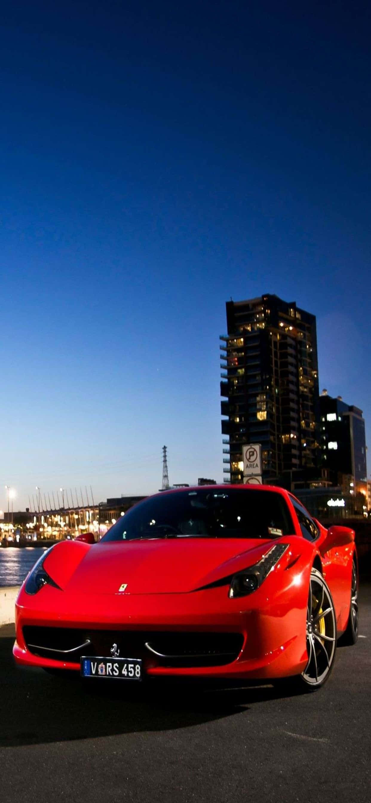 Fondo de Ferrari para iPhone Xs Max Ferrari 458 Rojo Brillante Fondos de pantalla