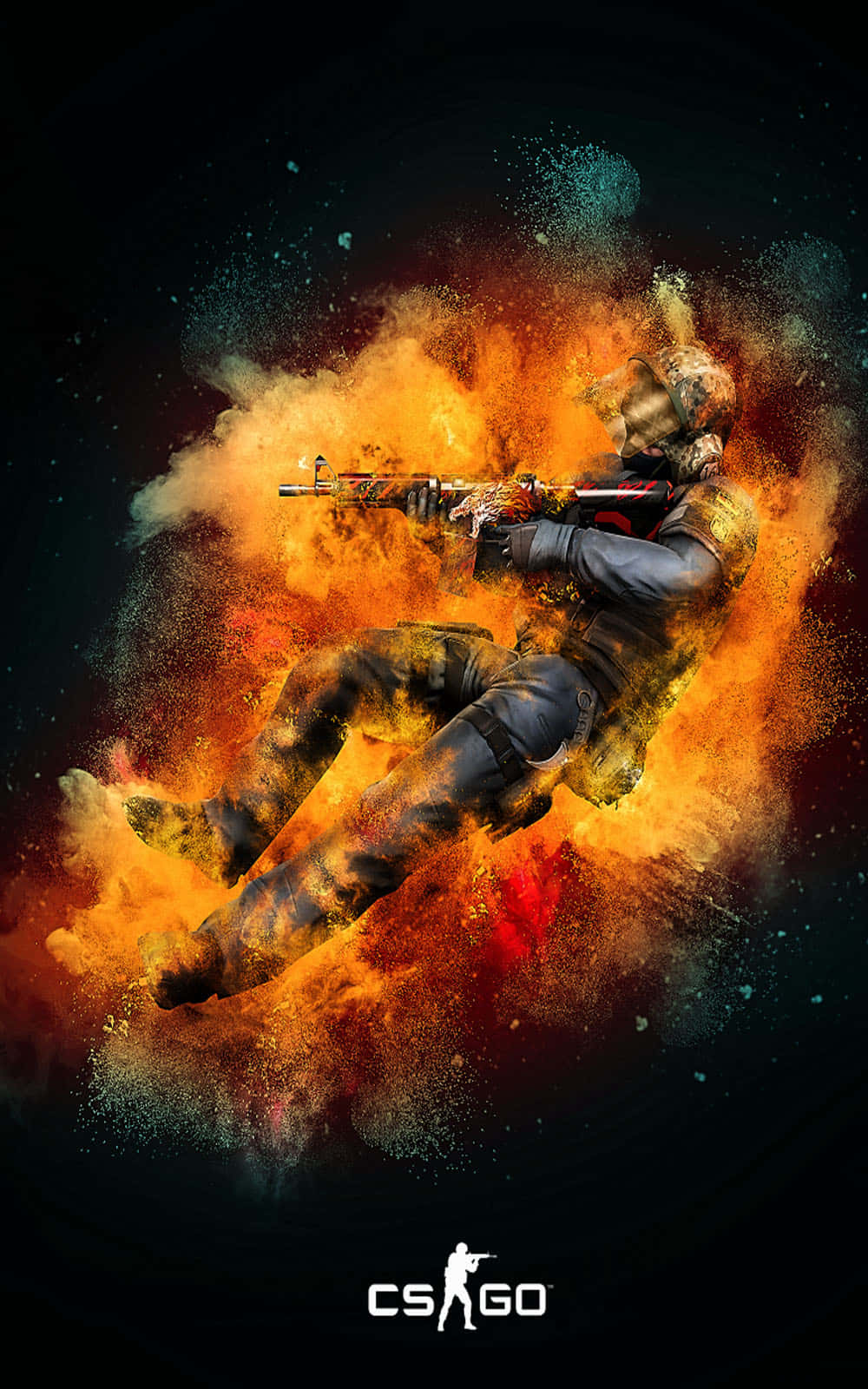 Fondo de fuego de Counter-Strike Global Offensive para Pixel 3 Fondos de pantalla