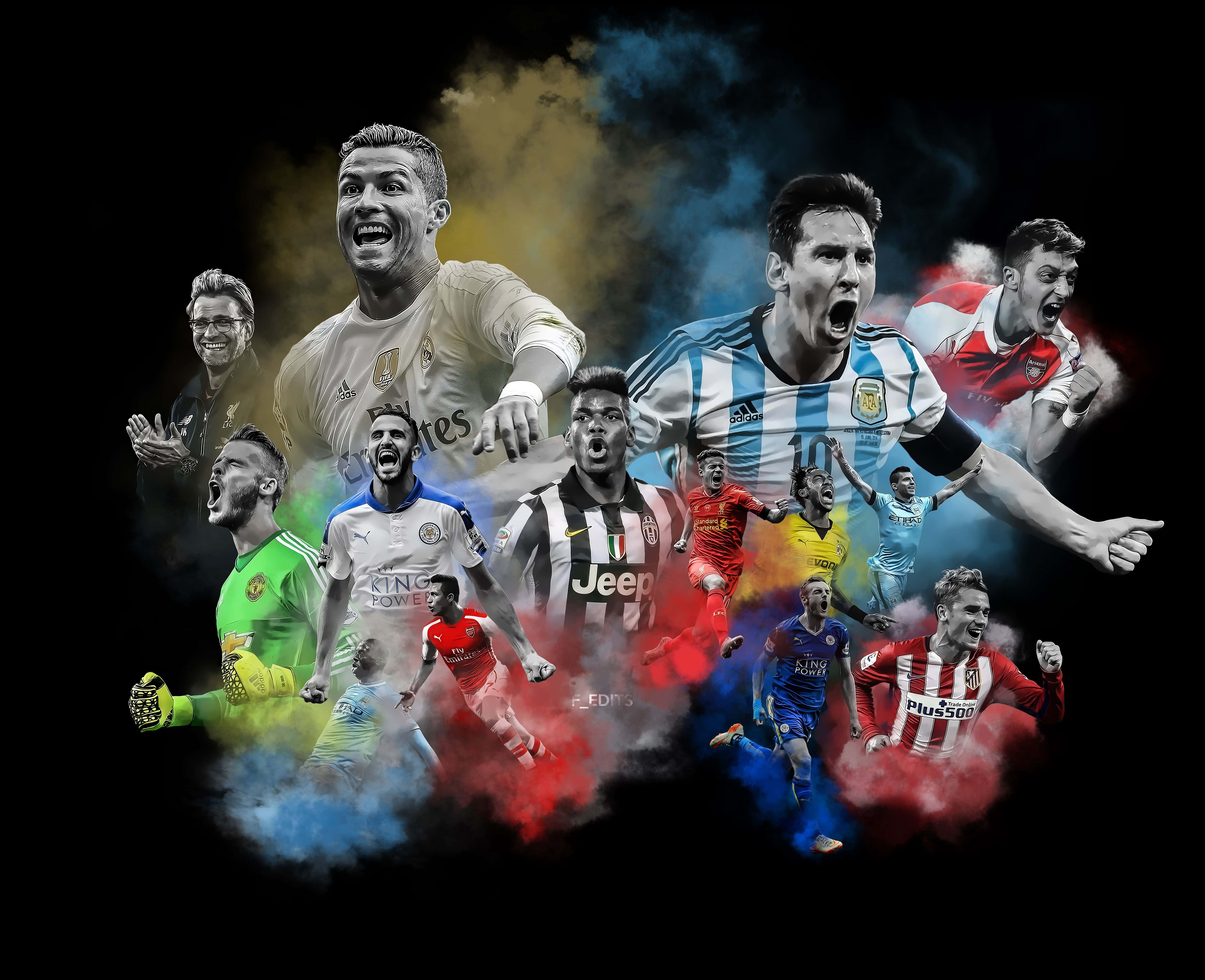 Fondo de Fútbol con Efecto de Humo Colorido Fondos de pantalla