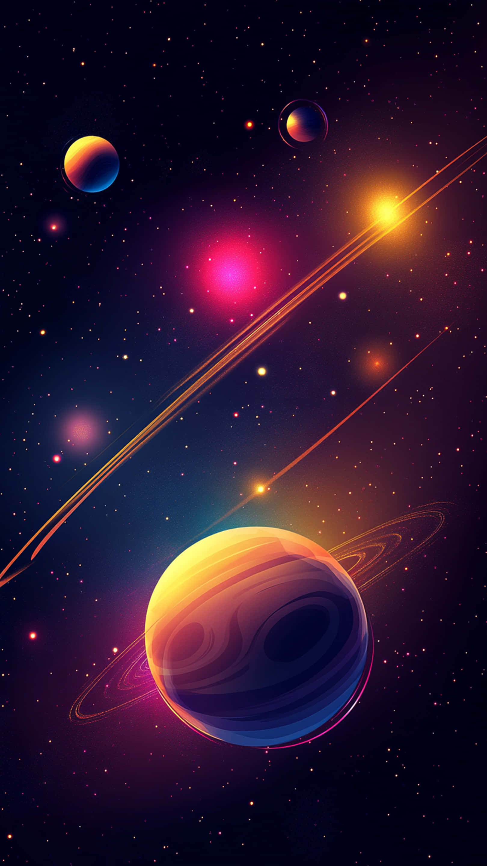 Fondo de galaxia neón Fondos de pantalla