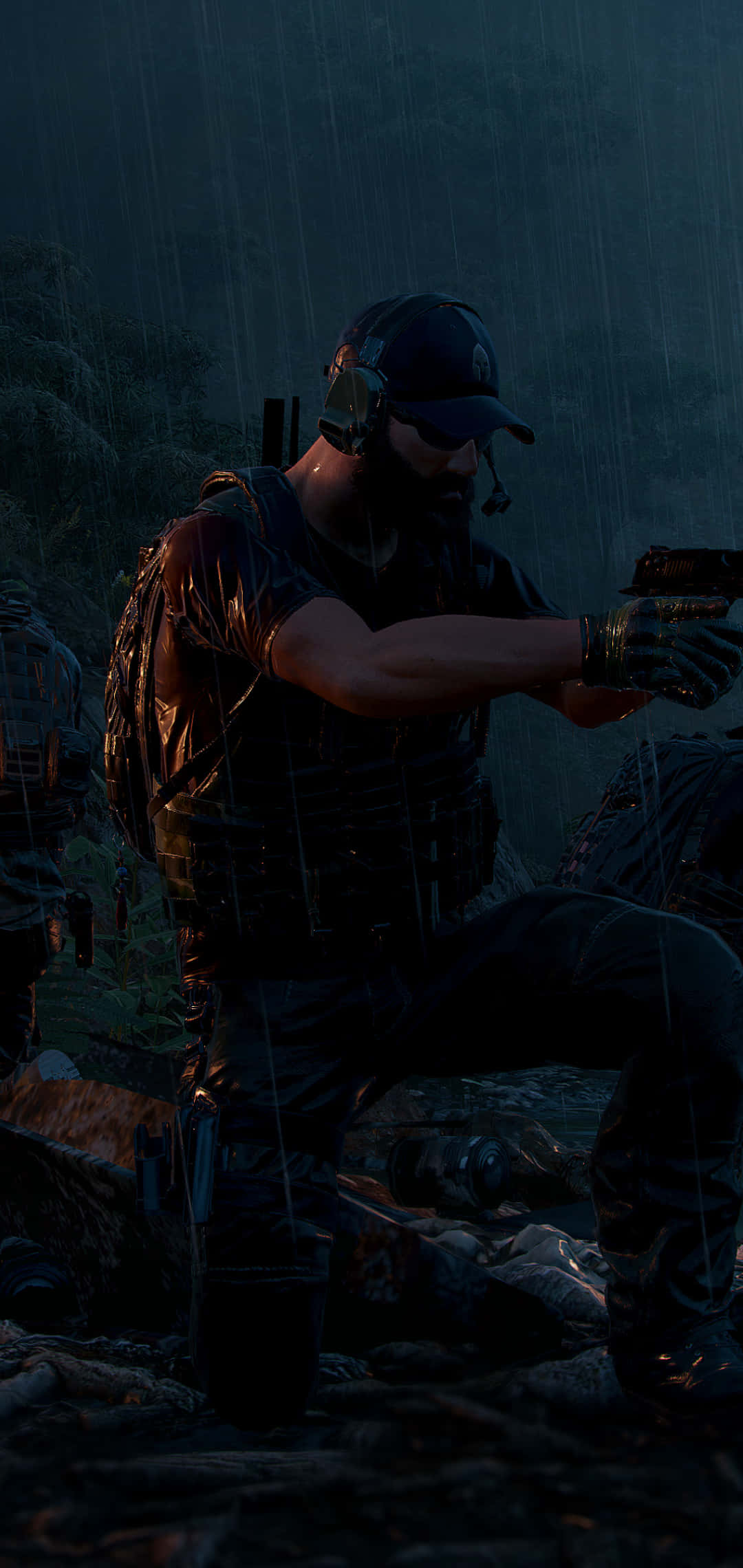 Fondo de Ghost Recon Wildlands para iPhone X con Nomad y pistola Fondos de pantalla