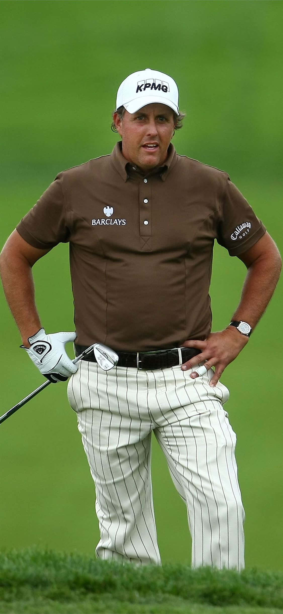 Fondo de golf para iPhone XS con Phil Mickelson Fondos de pantalla
