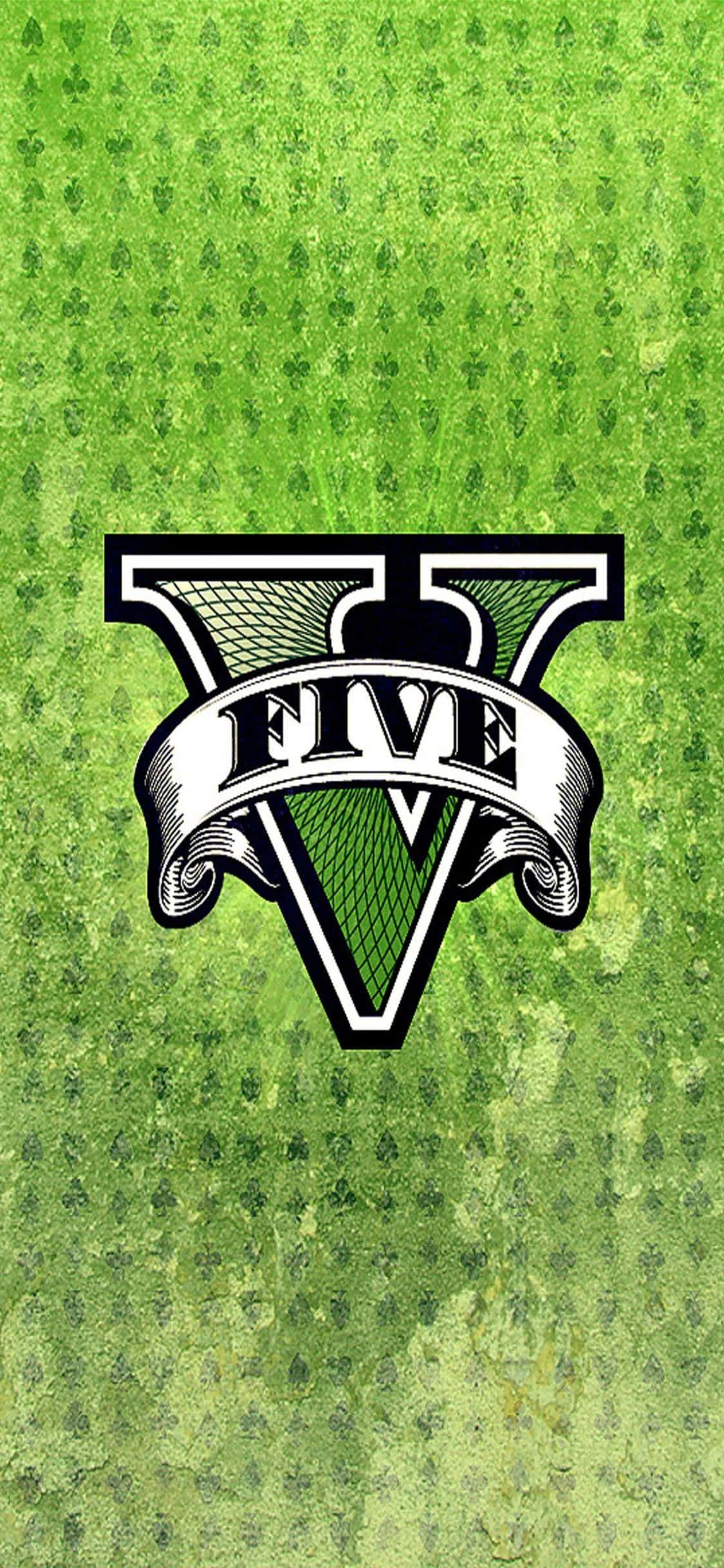Fondo de Grand Theft Auto V para iPhone X y logotipo del juego Fondos de pantalla