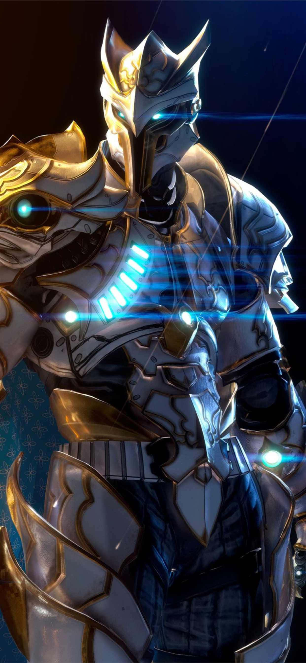 Fondo de Greyhawk con Brillo Azul de Godfall para iPhone Xs Max Fondos de pantalla