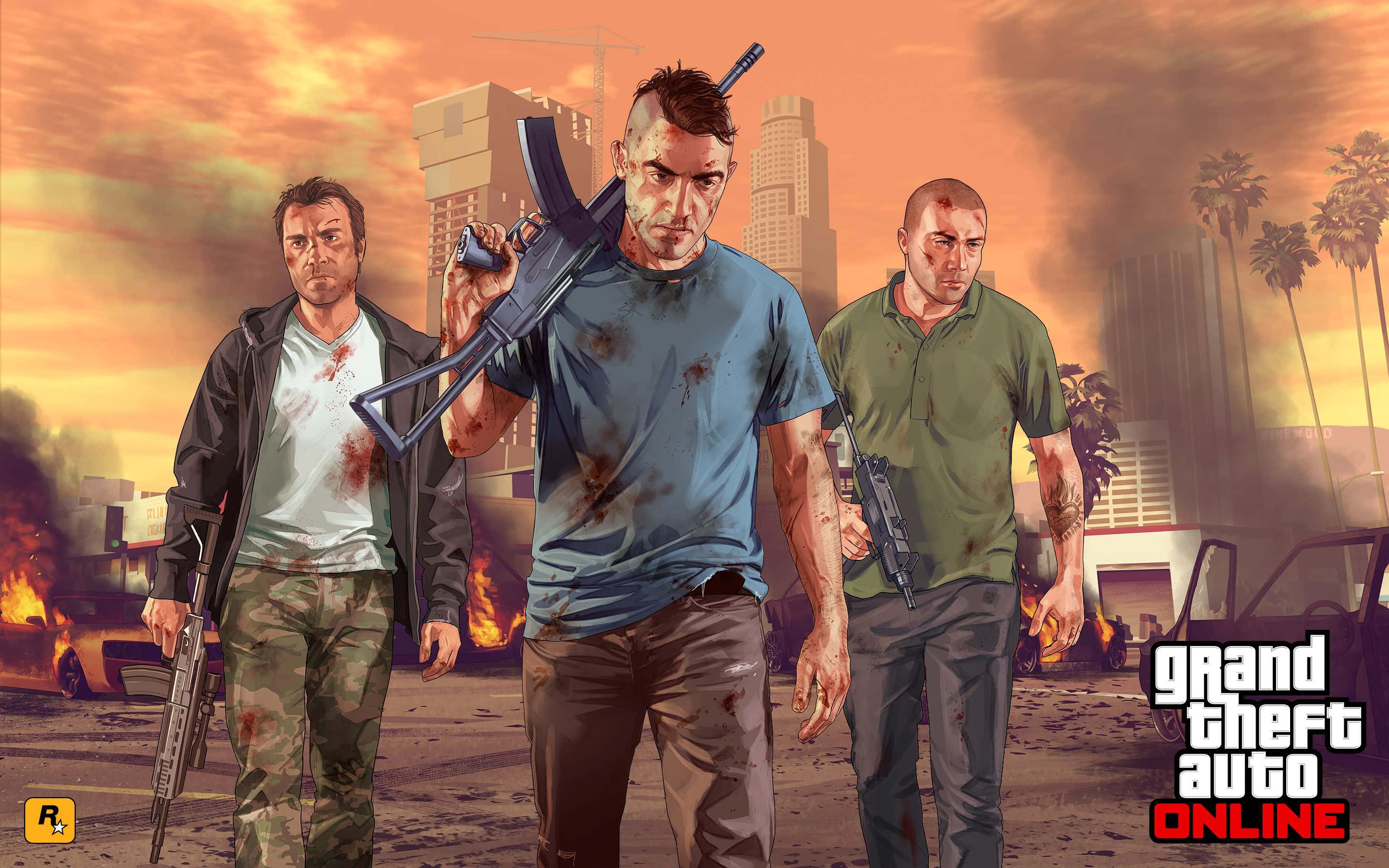 Fondo de GTA Grand Theft Auto Online Escuadrón de Tres Hombres Fondos de pantalla