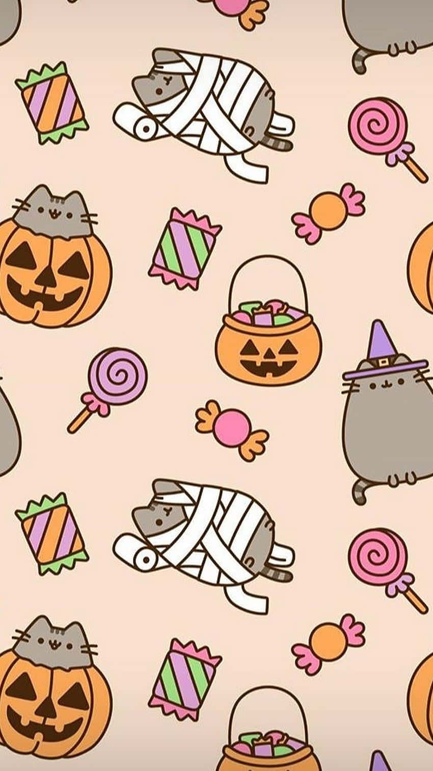 Fondo de Halloween para iPhone con caricatura linda Fondos de pantalla