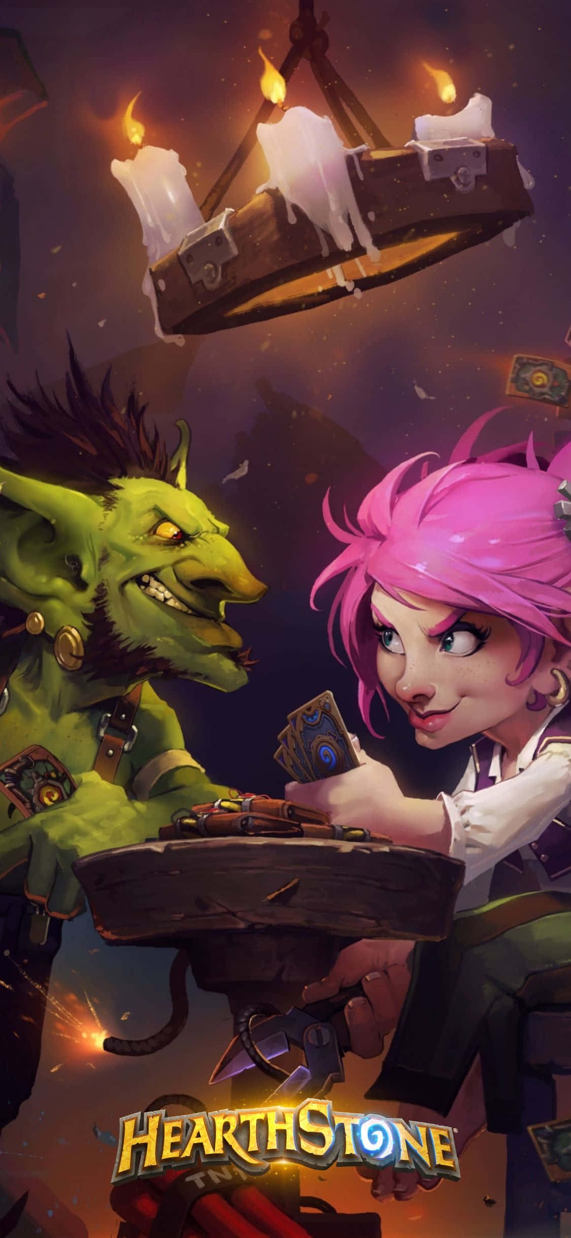 Fondo de Hearthstone para iPhone XS: Goblin y Gnomo Fondos de pantalla