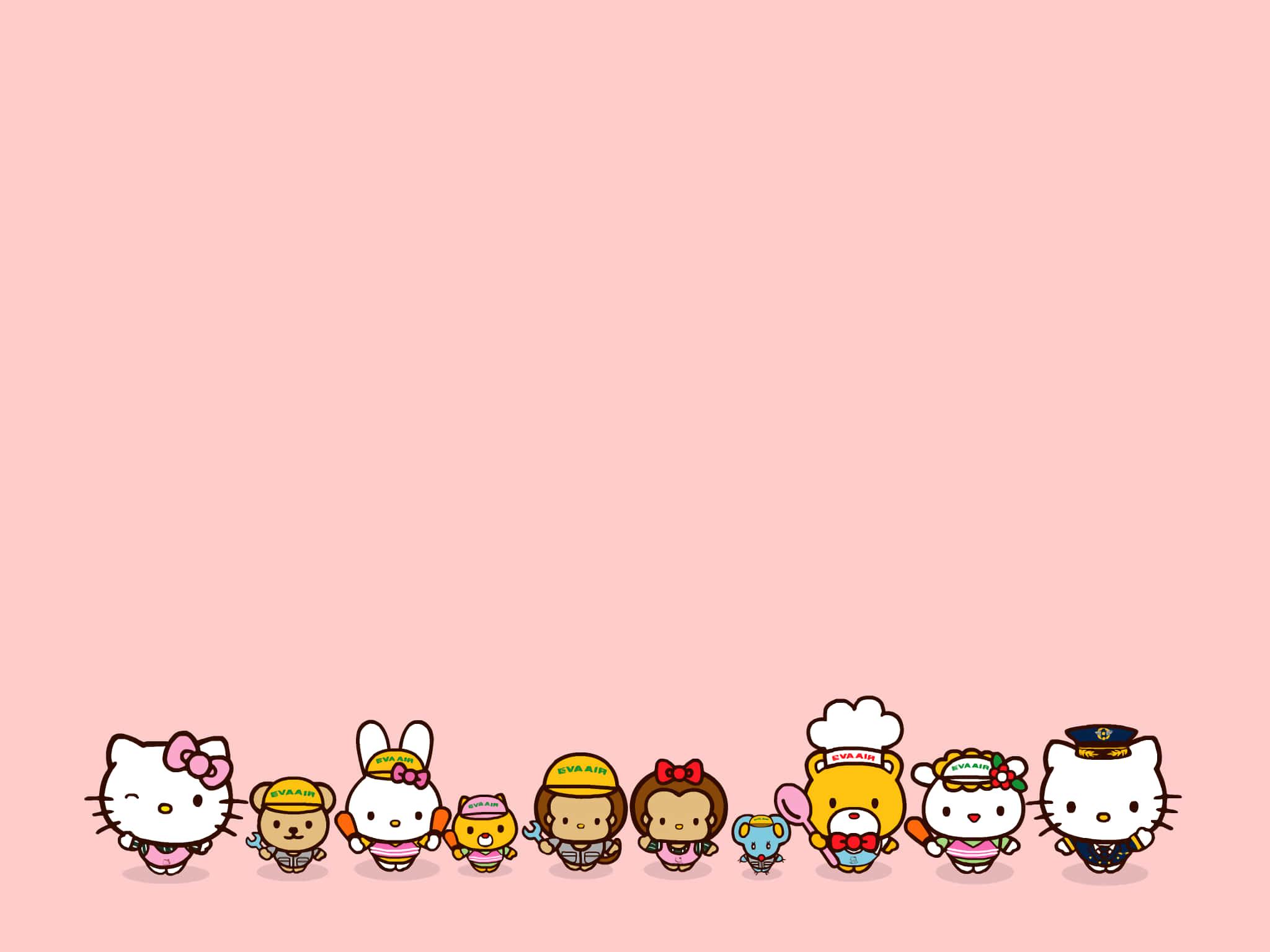 Fondo de Hello Kitty junto a personajes de Sanrio Fondos de pantalla