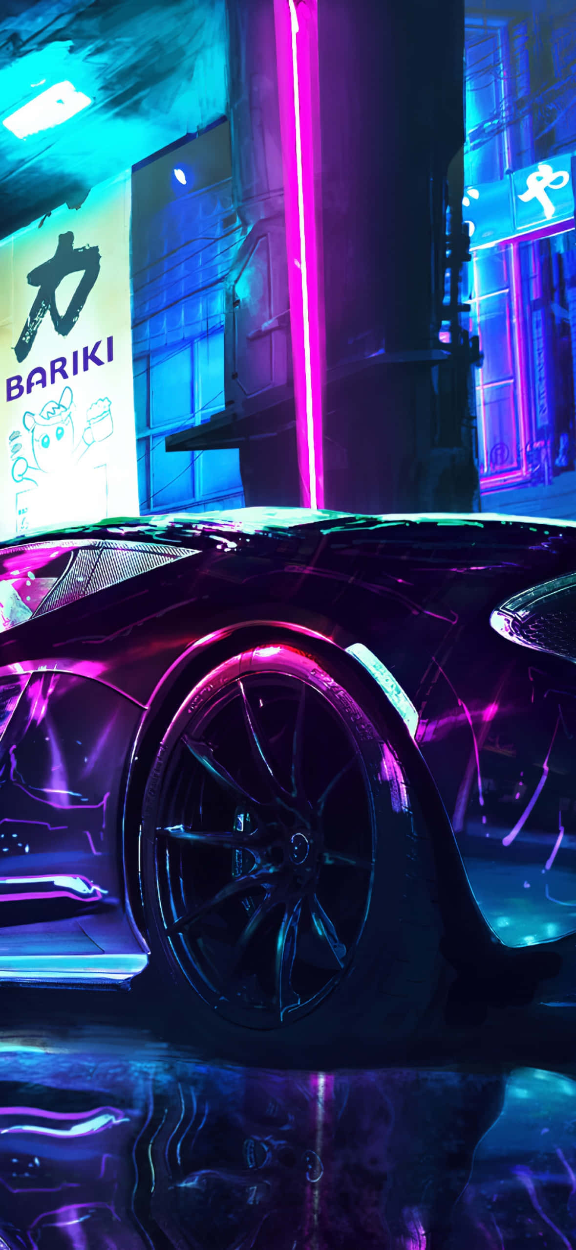 Fondo con iluminación neón para Pixel 3 Need For Speed Heat Fondos de pantalla