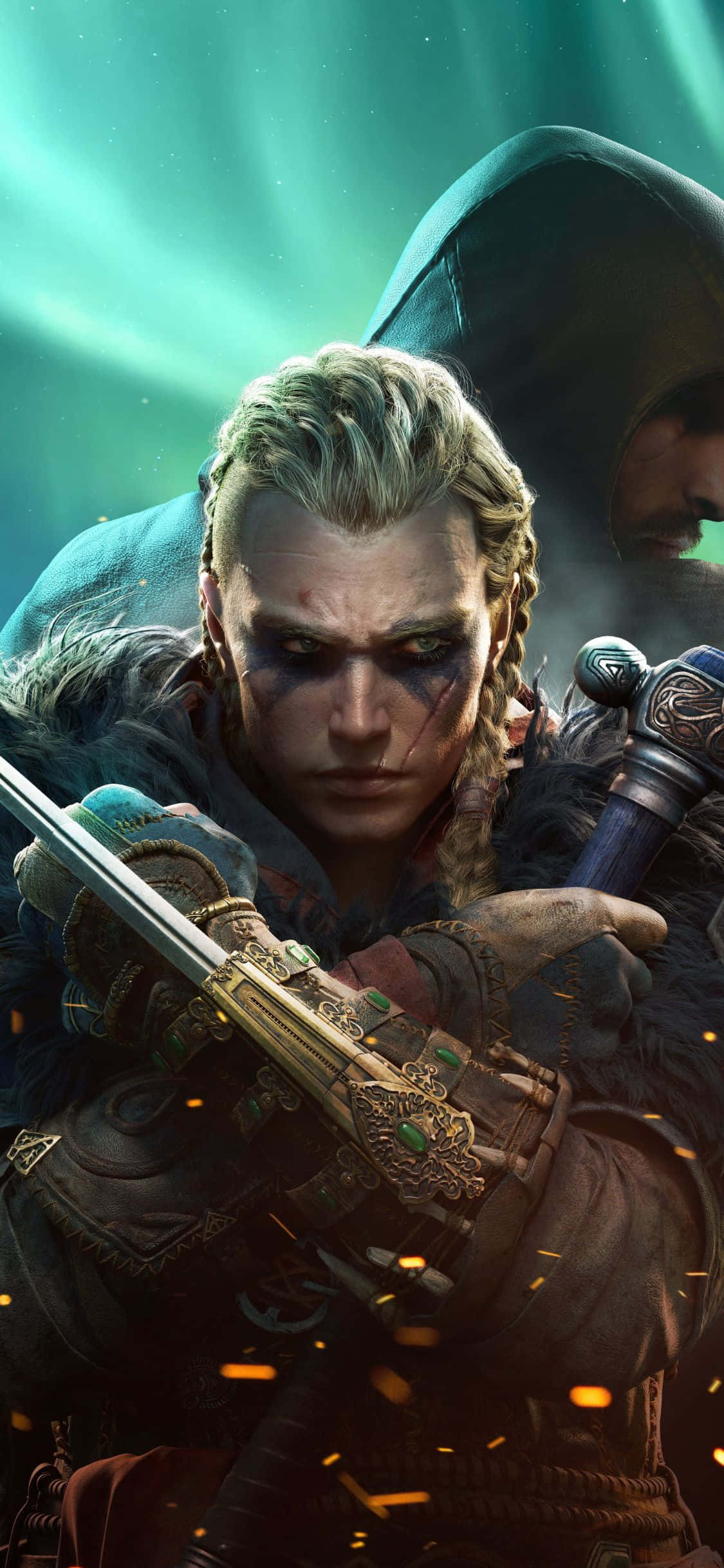Fondo de iPhone Xs Assassin's Creed Valhalla con Eivor femenina como asesina Fondos de pantalla