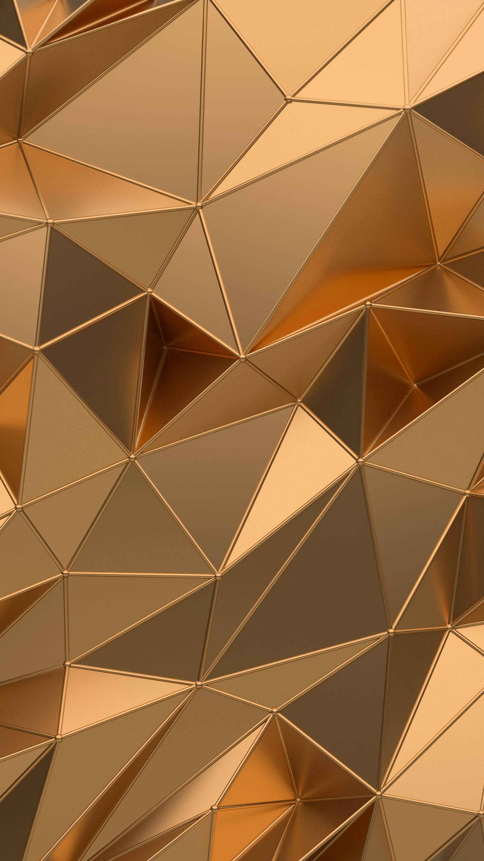 Fondo de iPhone 12 Pro Max Dorado Polígono Fondos de pantalla