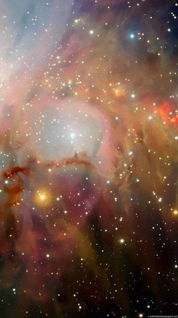 Fondo de iPhone de Espacio con Nubes Doradas y Brumosas Fondos de pantalla