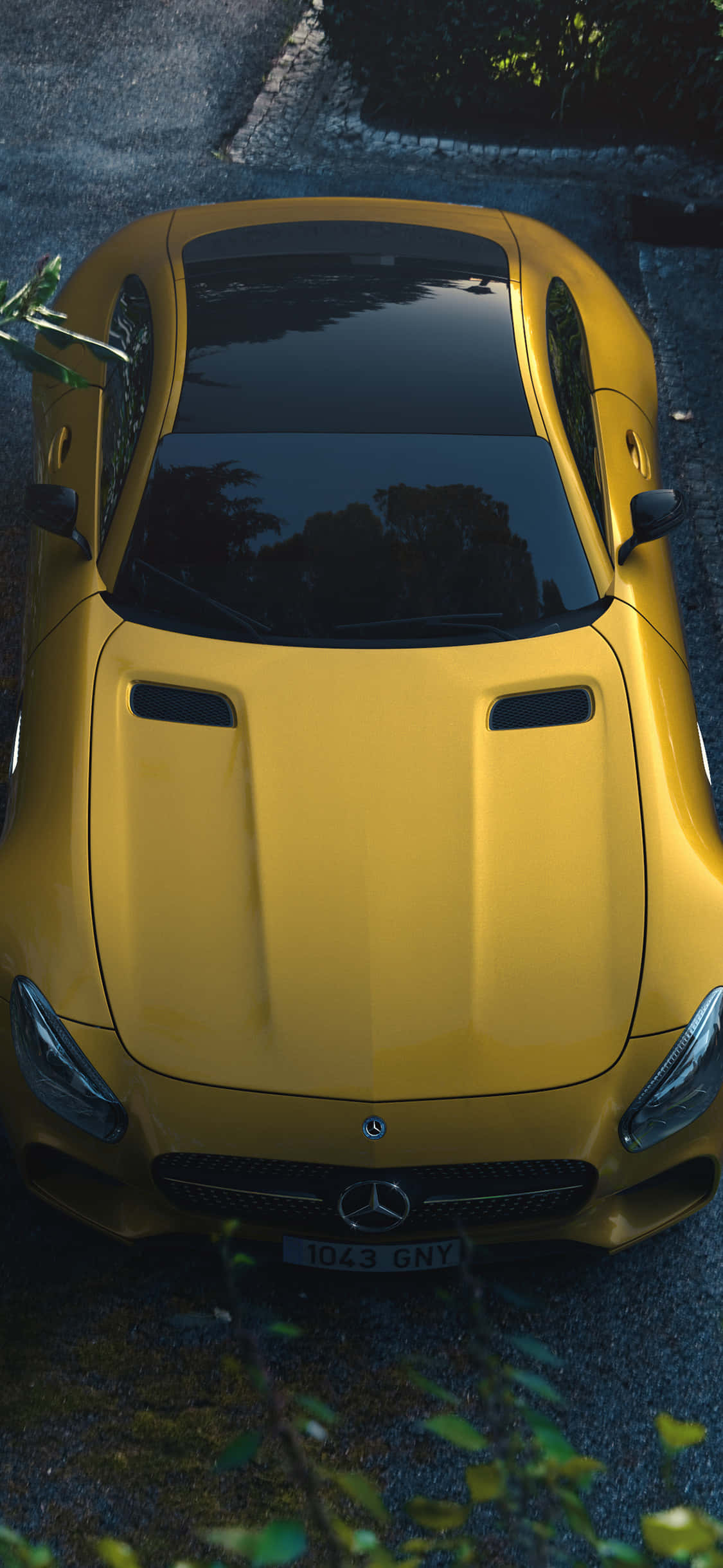 Fondo de iPhone X con AMG GT-R AMG GT Amarillo Fondos de pantalla