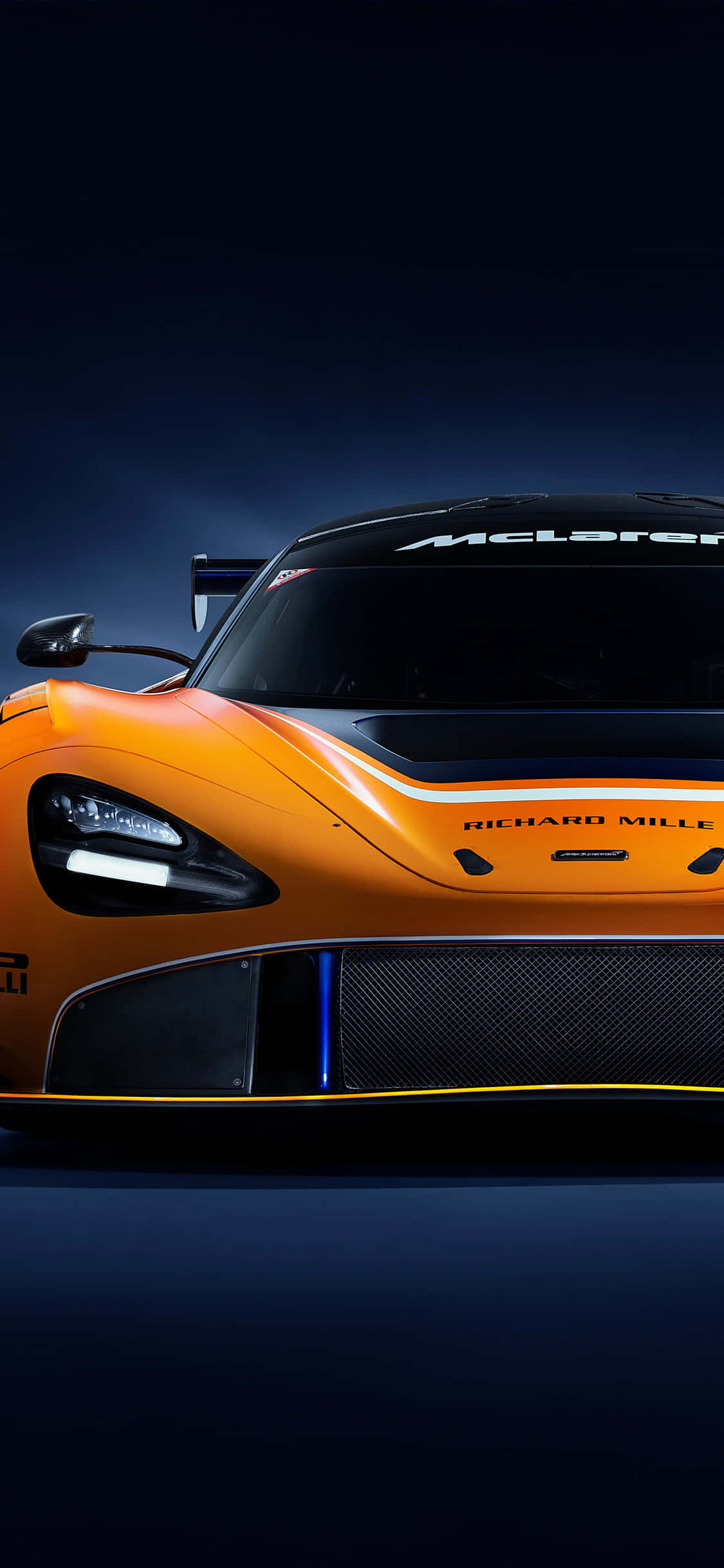Fondo de iPhone X con auto de carreras McLaren 720s GT3 Fondos de pantalla