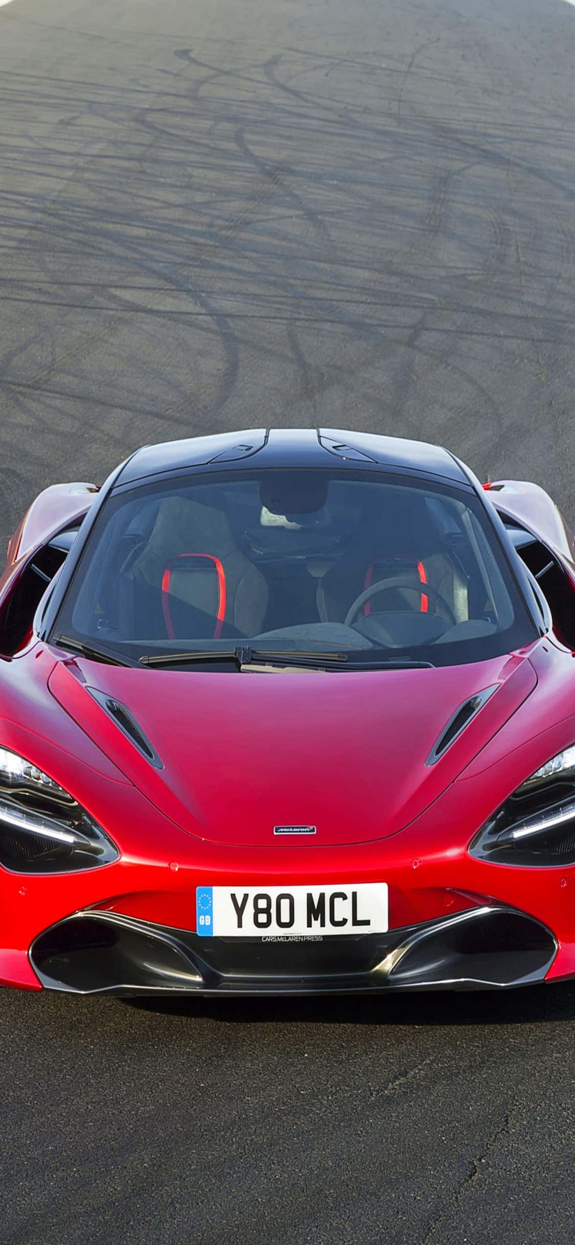 Fondo de iPhone X con faros tipo ojo de McLaren 720s Fondos de pantalla