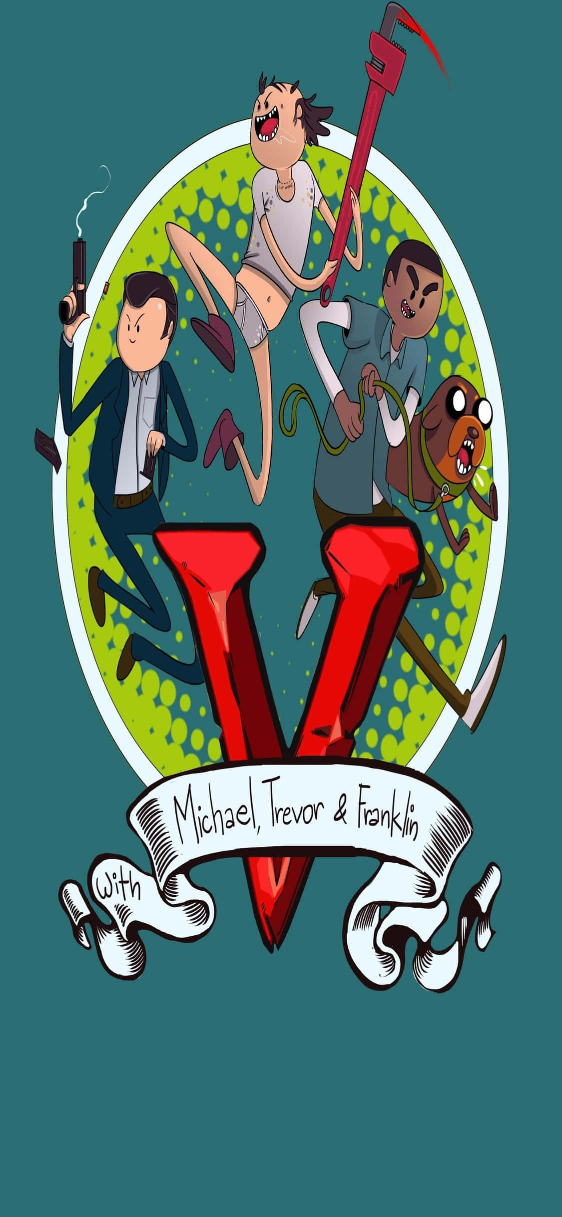 Fondo de Pantalla iPhone X Grand Theft Auto V Adventure Time Fondos de pantalla