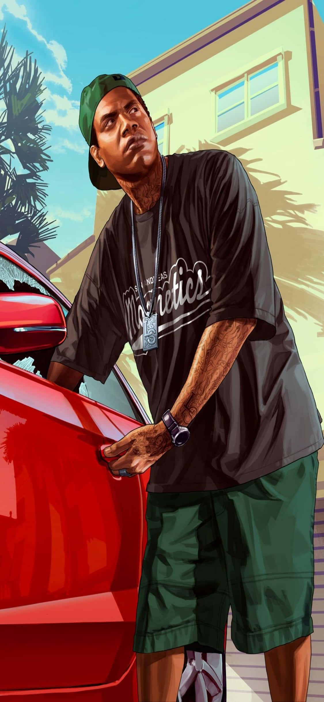 Fondo de iPhone X Grand Theft Auto V con Lamar Davis Fondos de pantalla