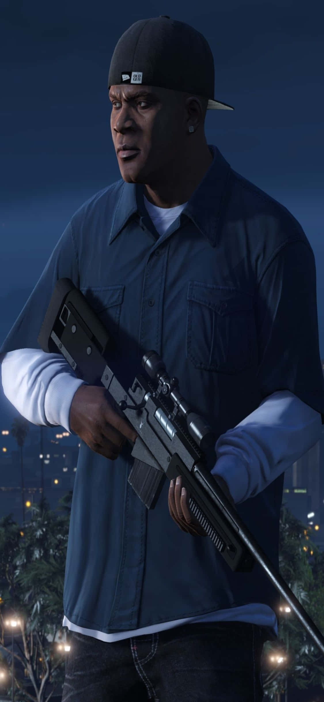 Fondo de iPhone X Grand Theft Auto V Franklin y Arma Fondos de pantalla