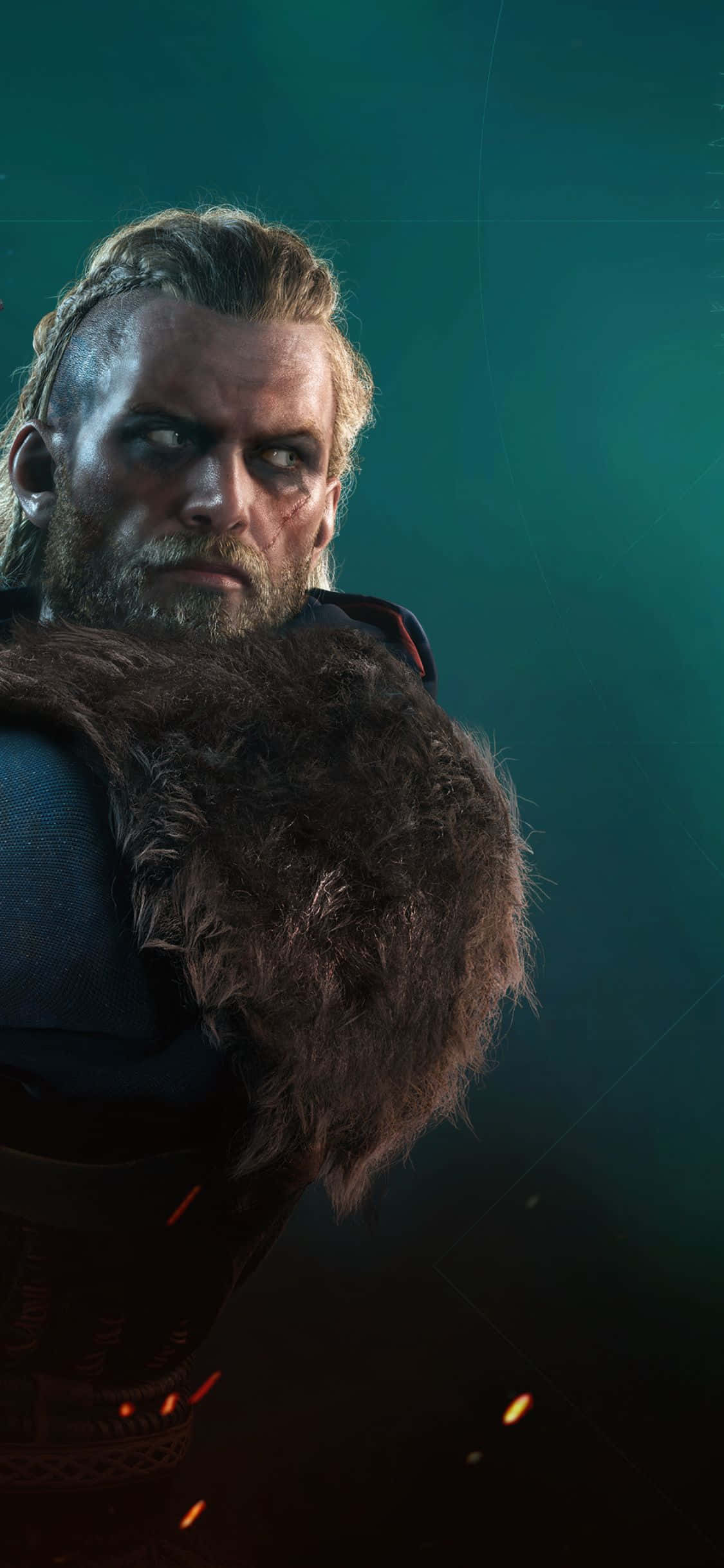 Fondo de iPhone Xs Assassin's Creed Valhalla Rostro de Eivor Fondos de pantalla