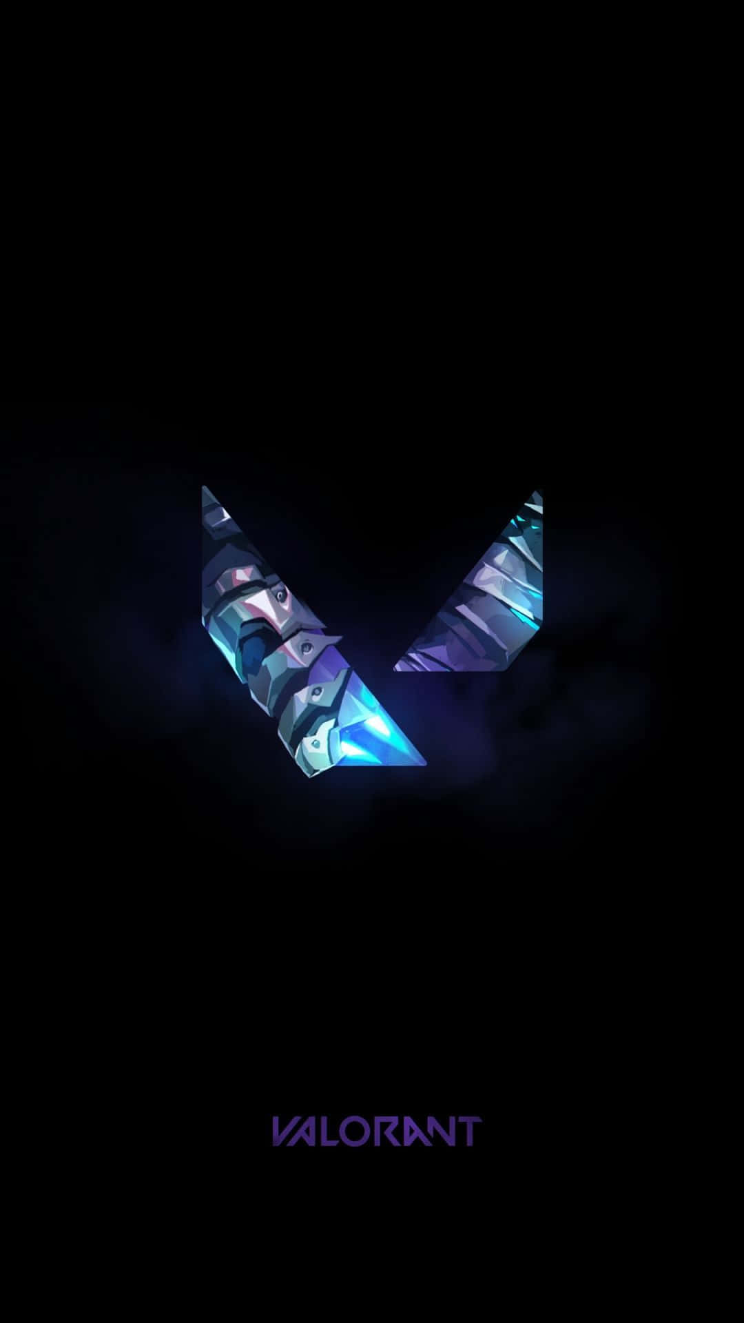 Fondo de iPhone XS con Emblema Azul de Valorant Fondos de pantalla