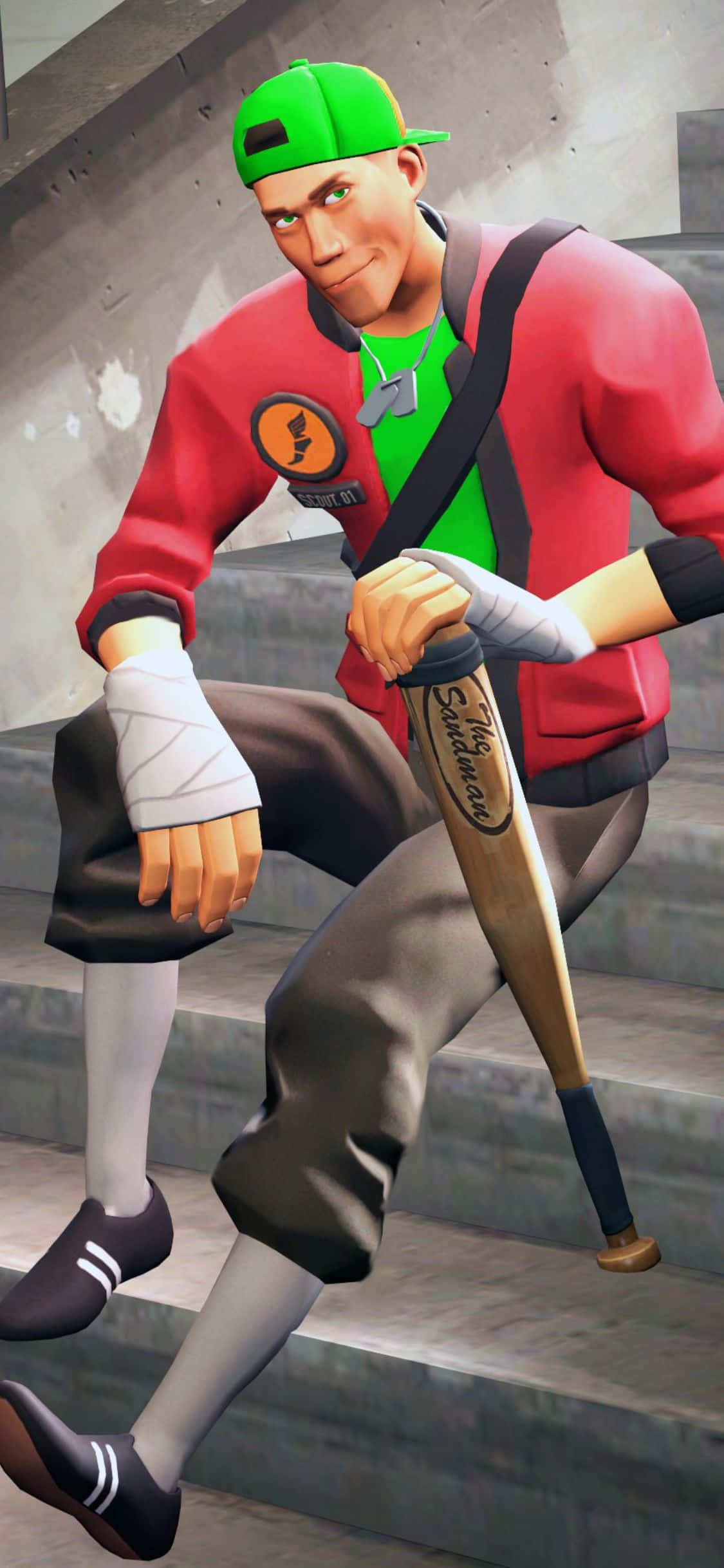 Fondo de iPhone XS del Personaje Scout de Team Fortress 2 Fondos de pantalla