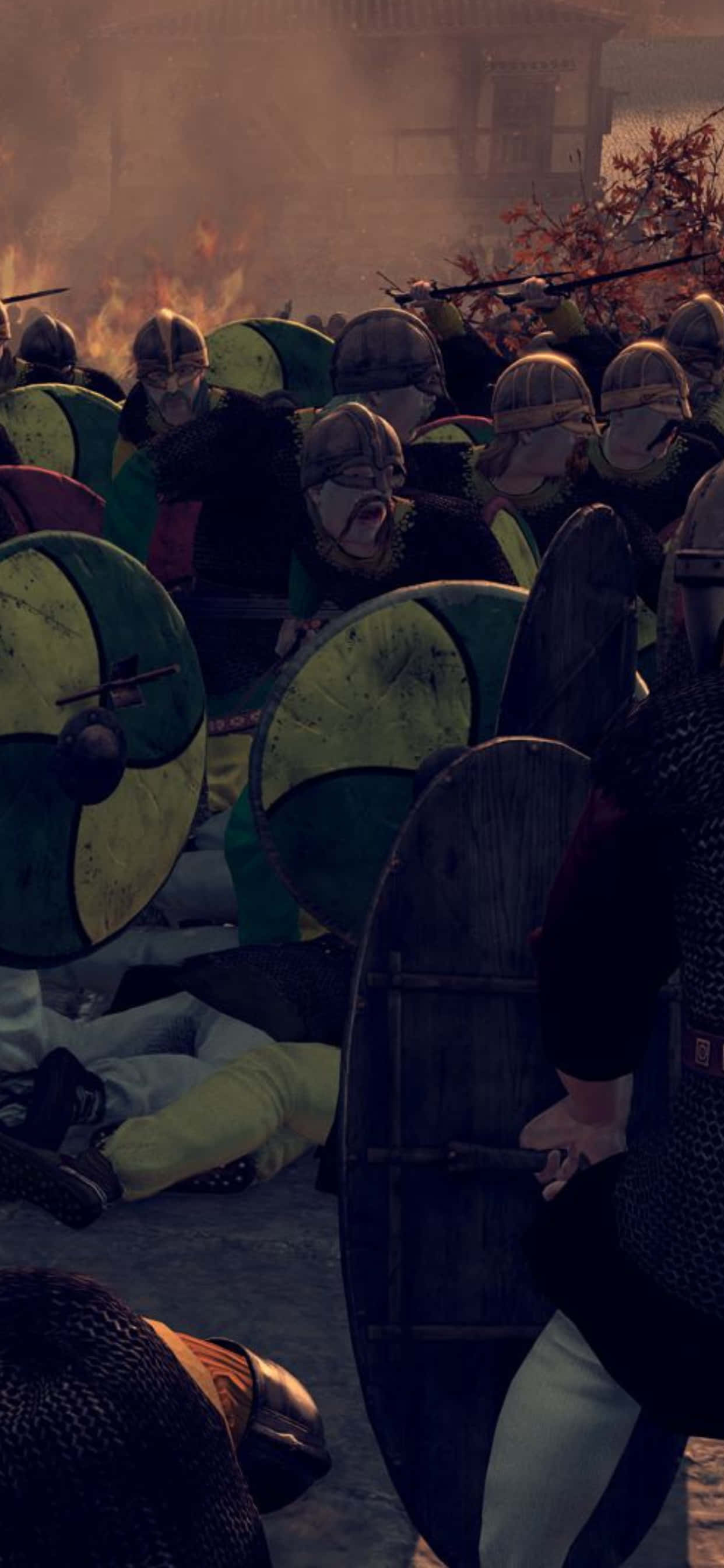 Fondo de iPhone XS Max con el campo de batalla de Total War: Attila Fondos de pantalla