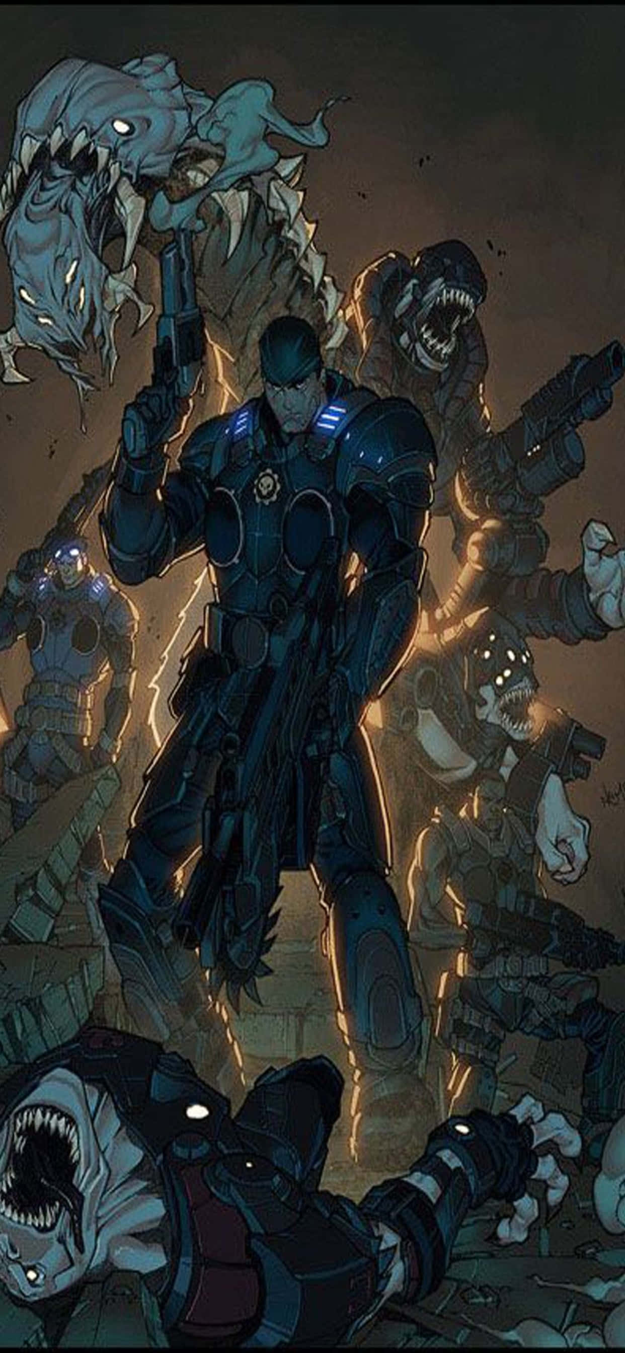 Fondo de iPhone XS Max de Gears of War 5: Arte digital Fondos de pantalla