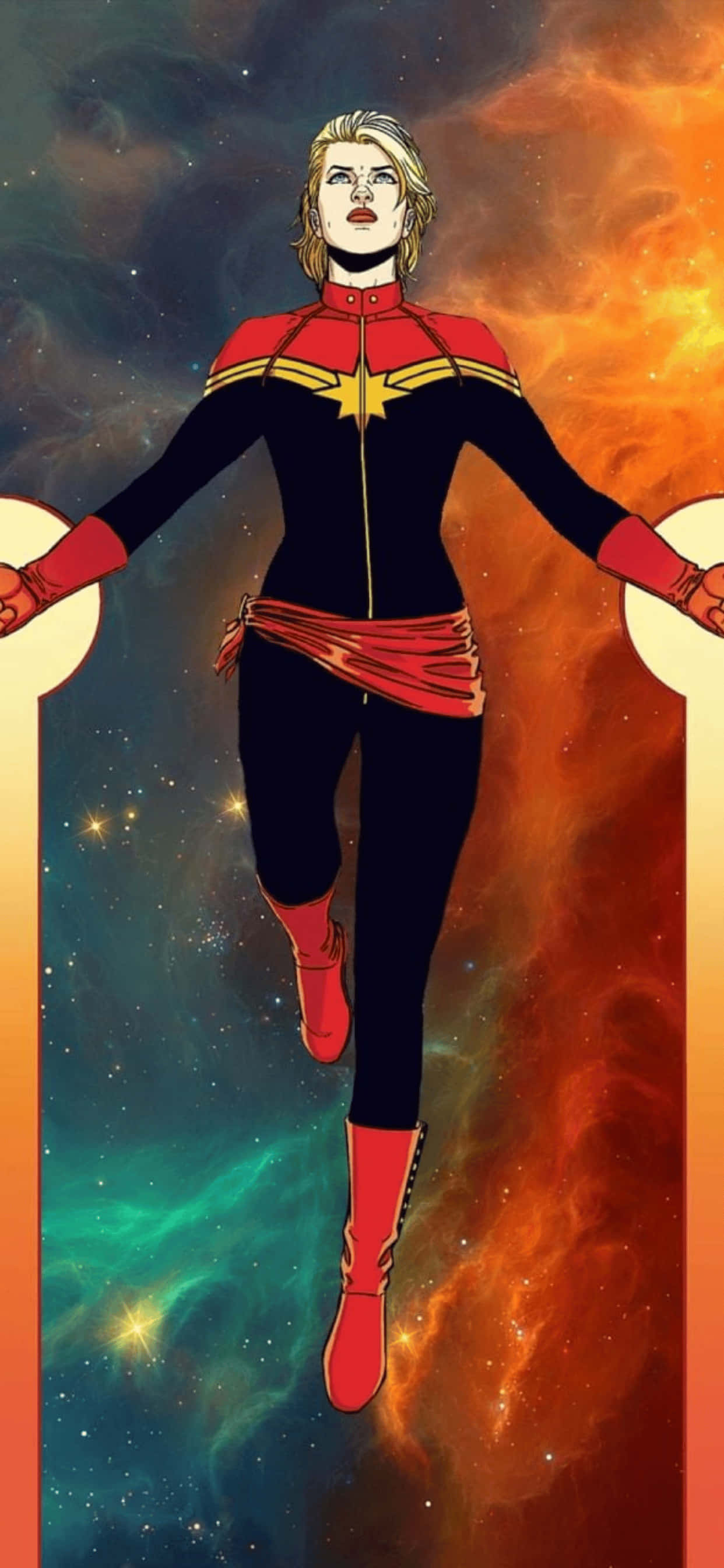 Fondo de iPhone XS Max Marvel Capitana Marvel Fondos de pantalla