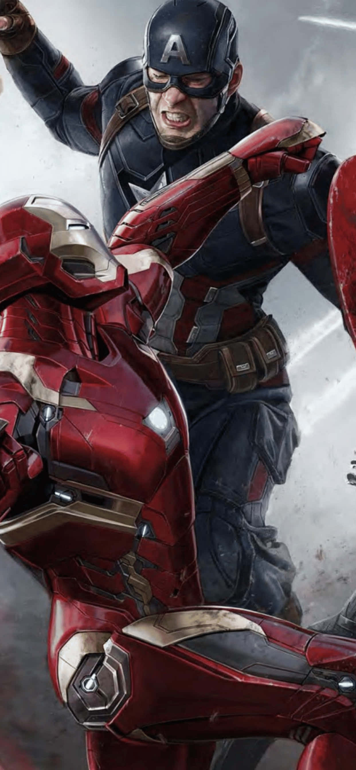 Fondo de iPhone XS Max Marvel Iron Man Capitán América Fondos de pantalla