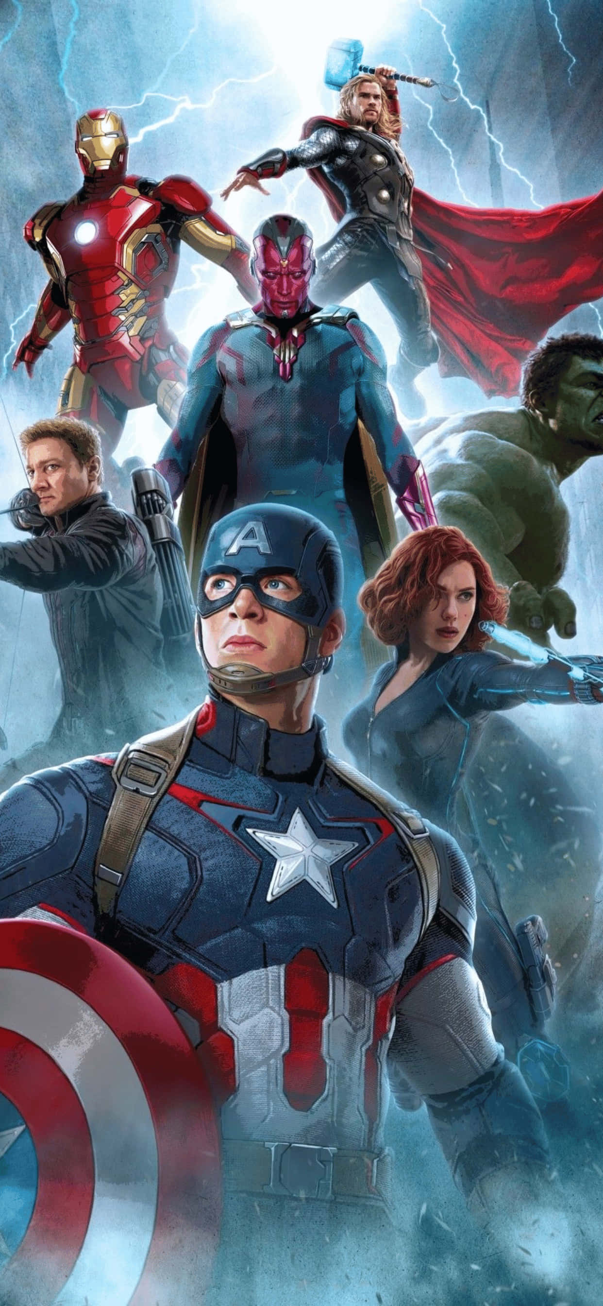 Fondo de iPhone XS Max Marvel Primeros Vengadores Fondos de pantalla