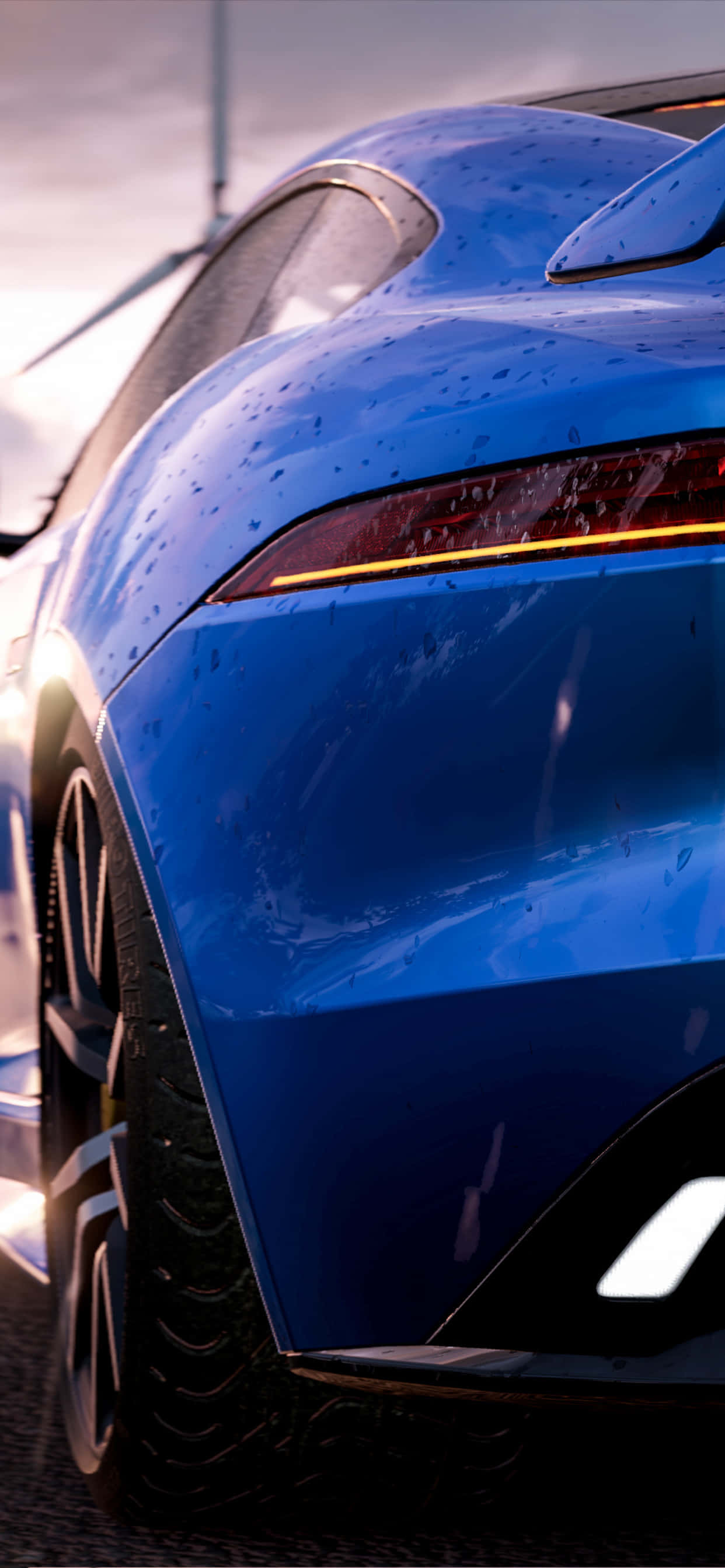 Fondo de iPhone XS Max Project Cars 2 con Jaguar F-Type azul Fondos de pantalla