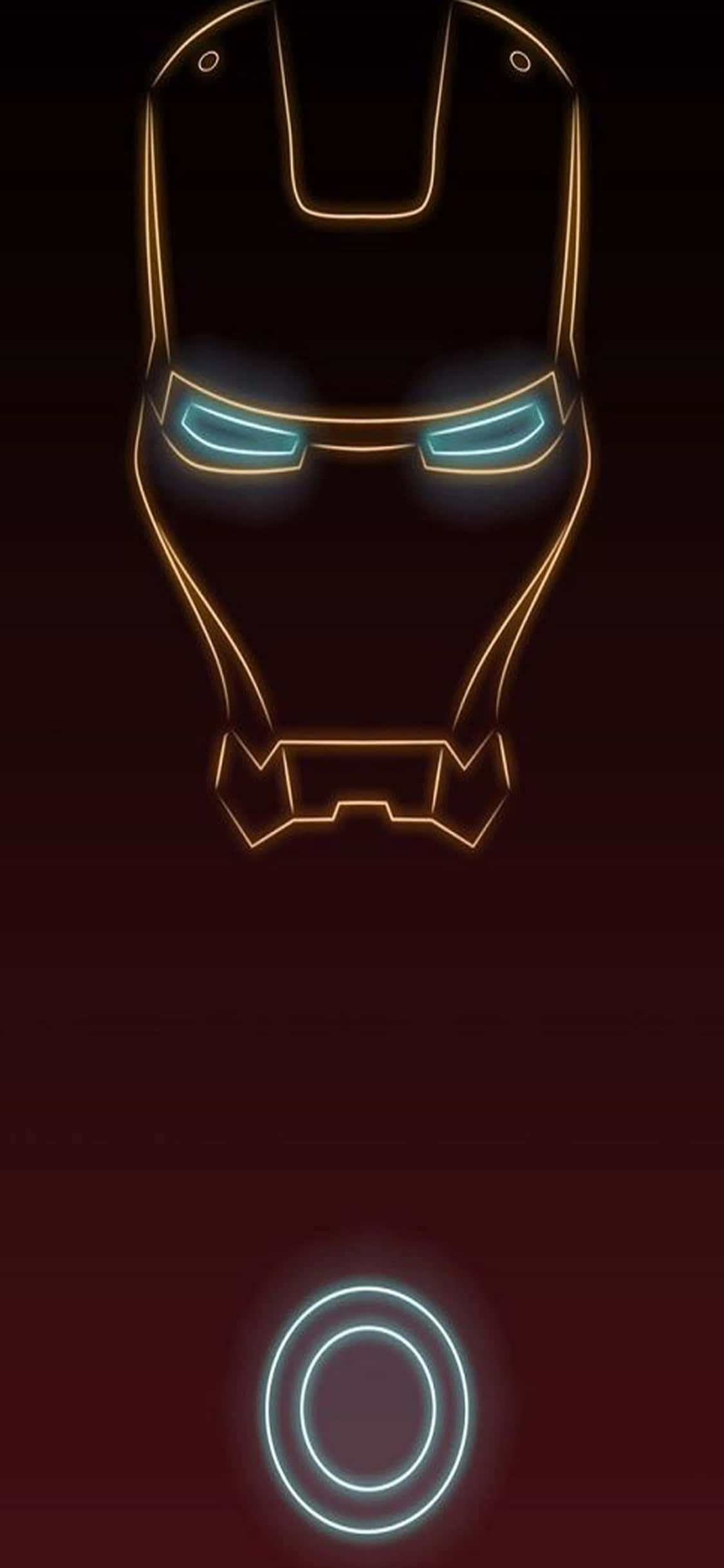 Fondo de Iron Man iPhone X Diseño de Luz de Neón Fondos de pantalla