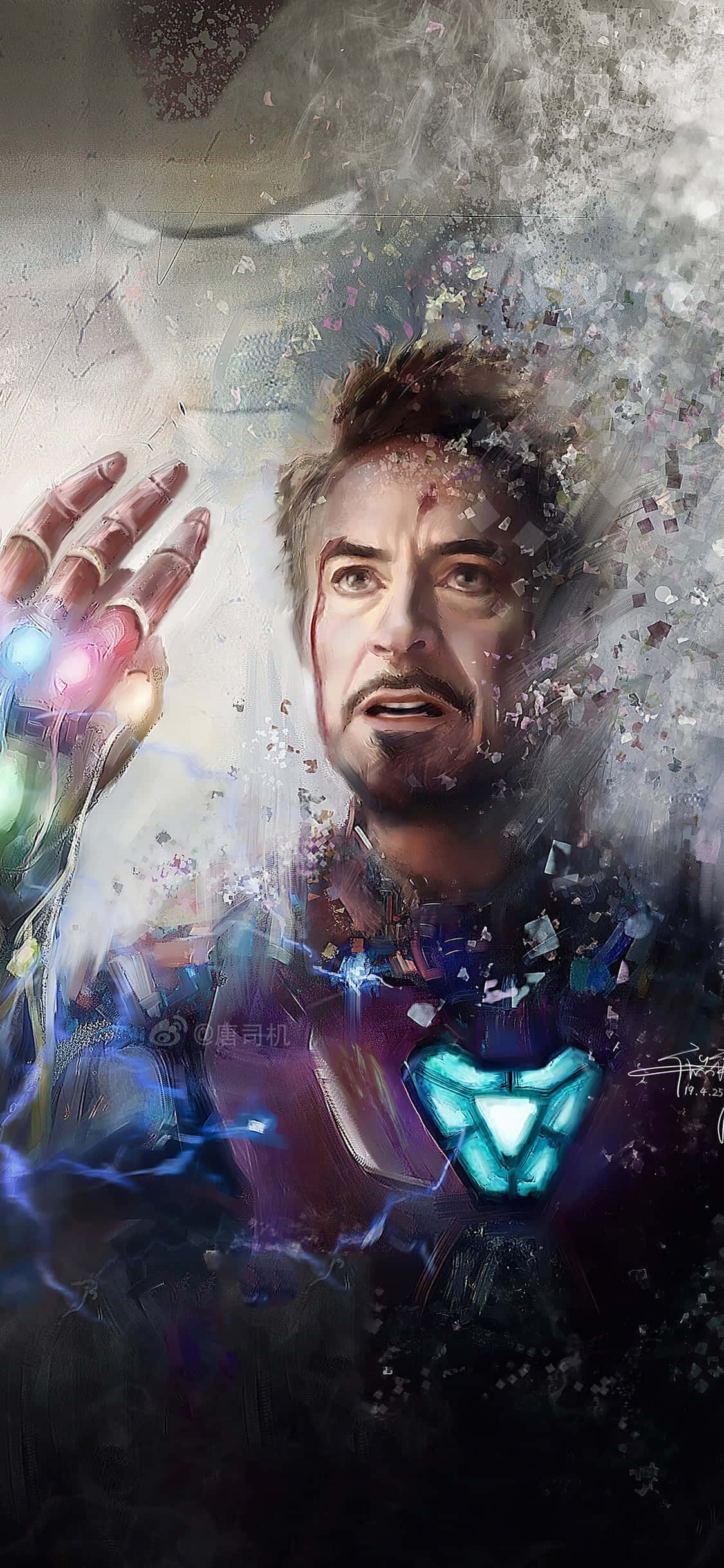 Fondo de Iron Man para iPhone X con Iron Man Desvaneciéndose Fondos de pantalla