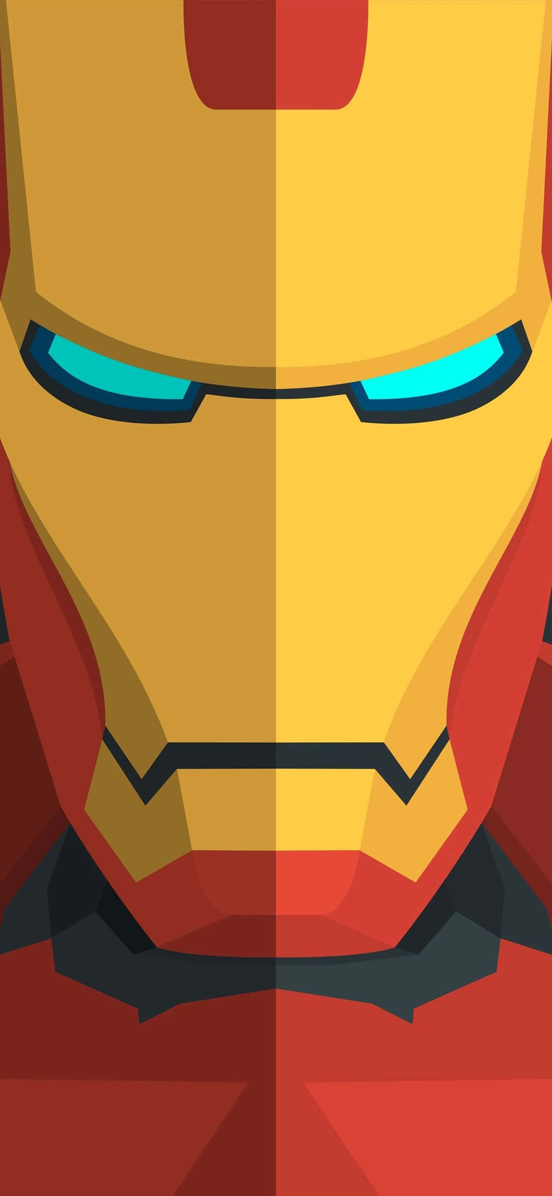 Fondo de Iron Man para iPhone X con medio casco sombrío Fondos de pantalla