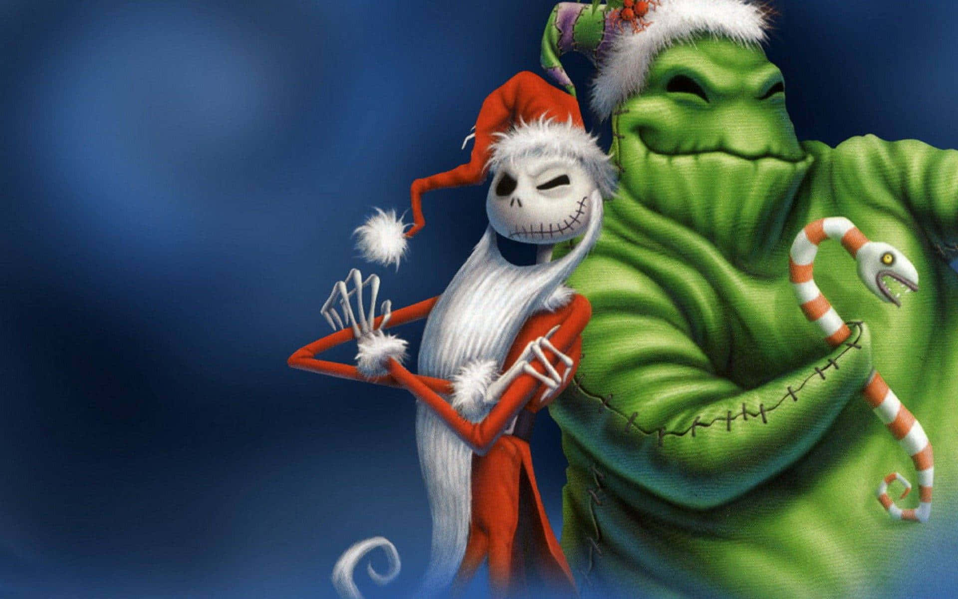Fondo de Jack y Oogie para Equipos de Navidad Fondos de pantalla