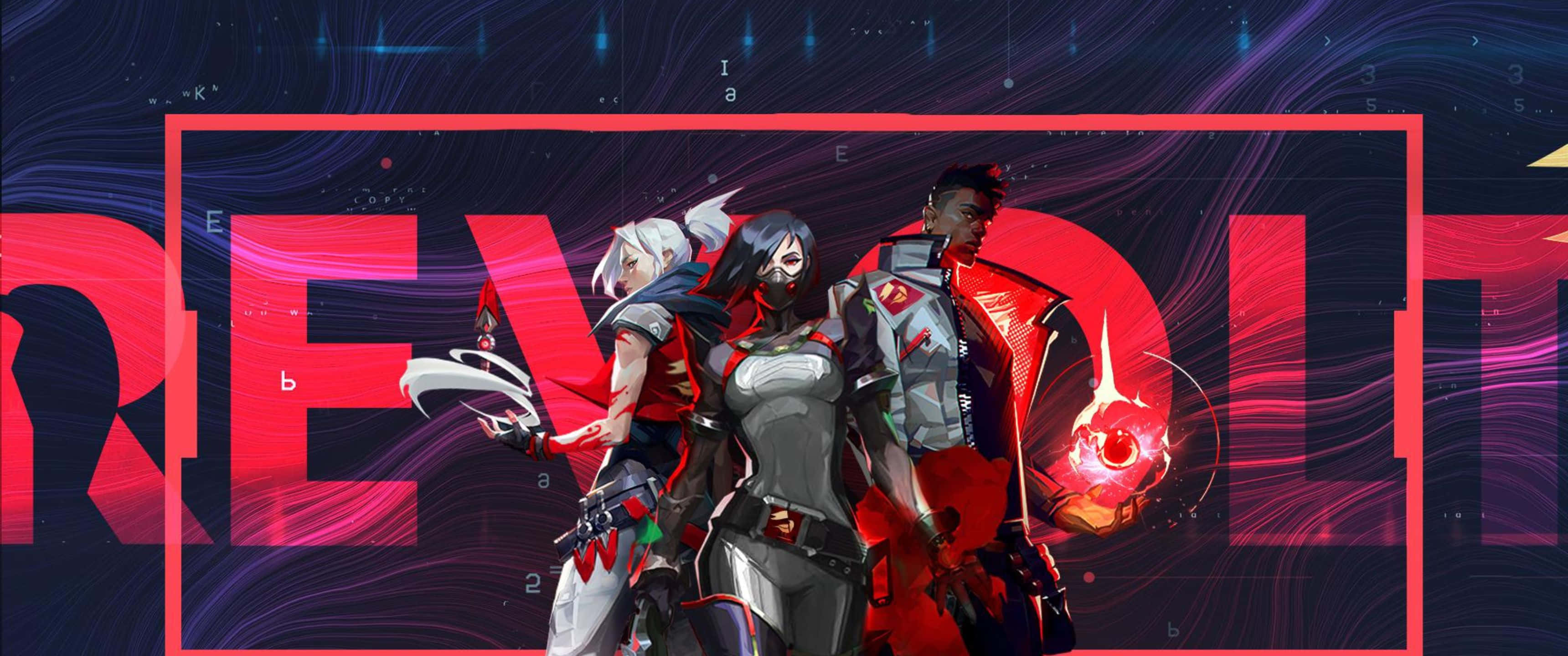 Fondo de Jett, Viper y Phoenix de Valorant en 3440x1440p Fondos de pantalla