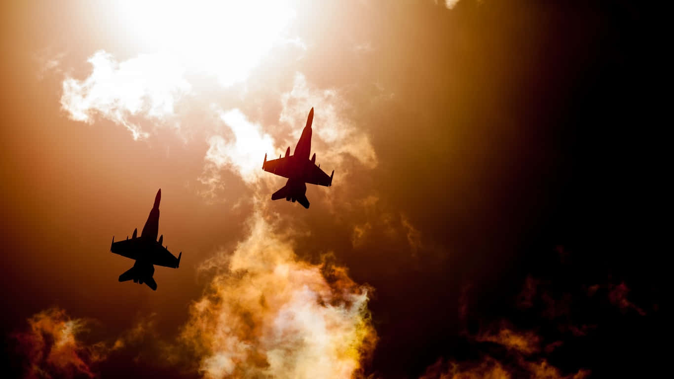 Fondo de Jumbo Jets 1366x768 Sobre el Cielo Fondos de pantalla