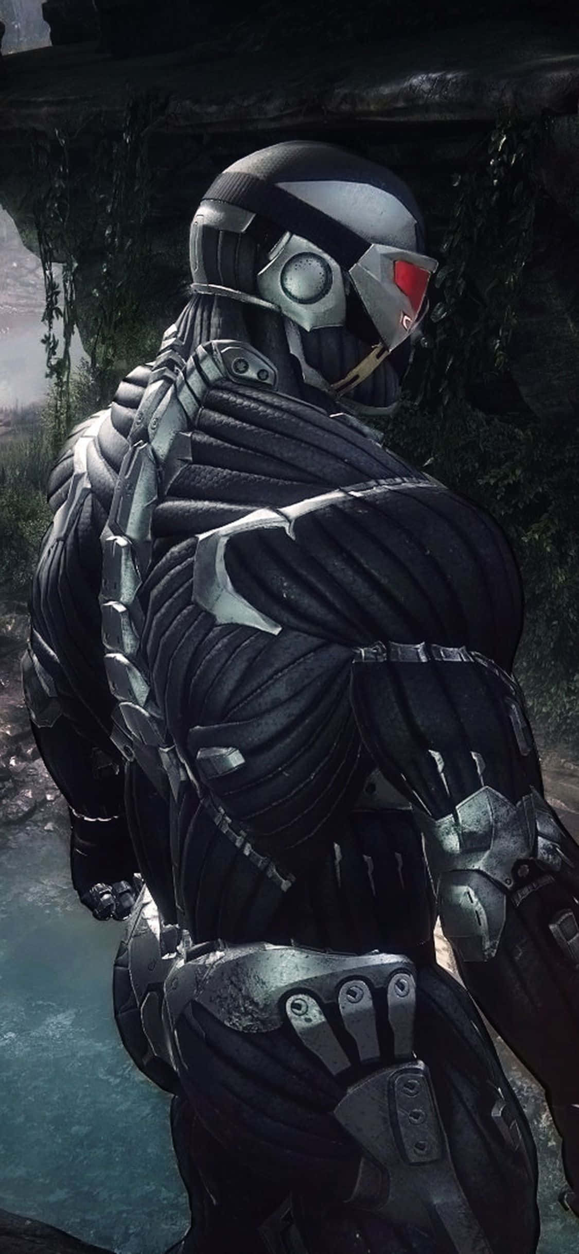 Fondo de la espalda del nanotraje de Crysis 3 para iPhone X Fondos de pantalla